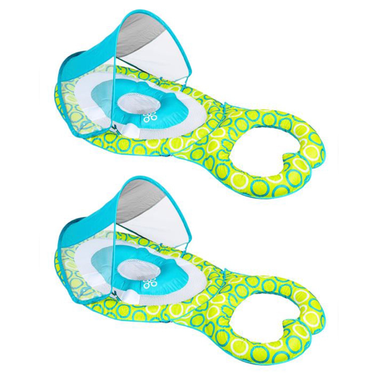 Flotteur à ressort pour bébé Mommy and Me de Swimways pour 9 à 24 mois avec auvent et lit