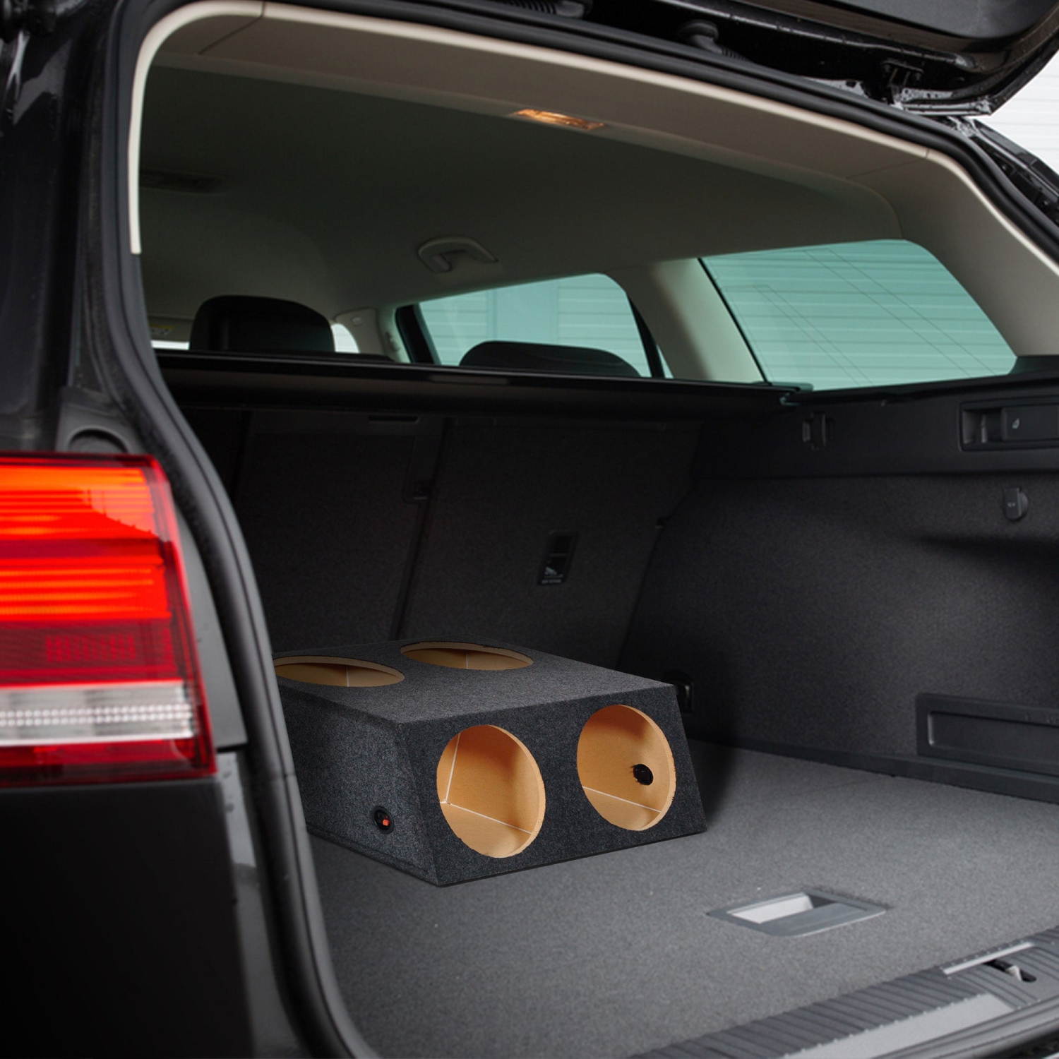 Q Power BASS 12" 4 Hole Car Audio Subwoofer Speaker Box Enclosure