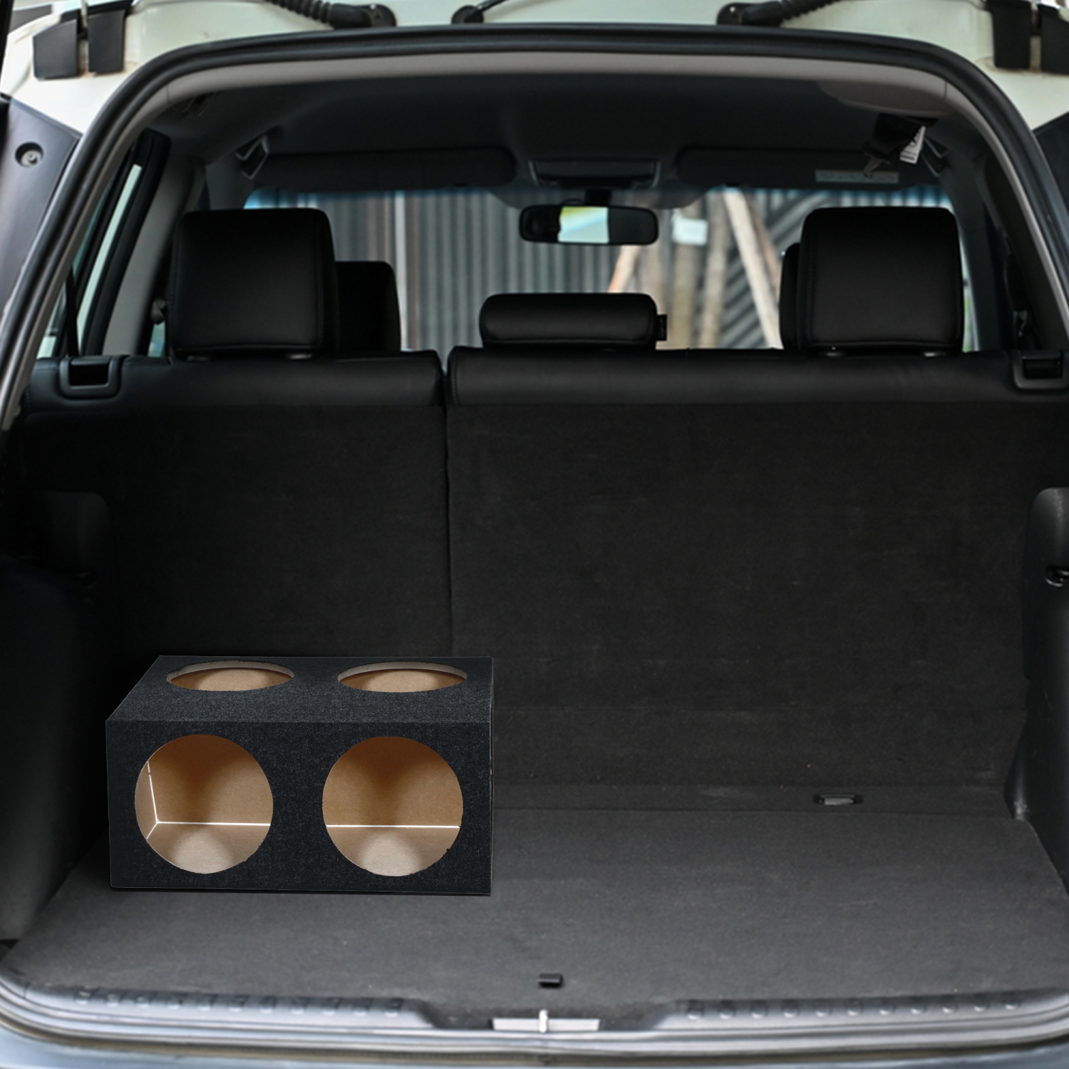 Q Power BASS 12" 4 Hole Car Audio Subwoofer Speaker Box Enclosure