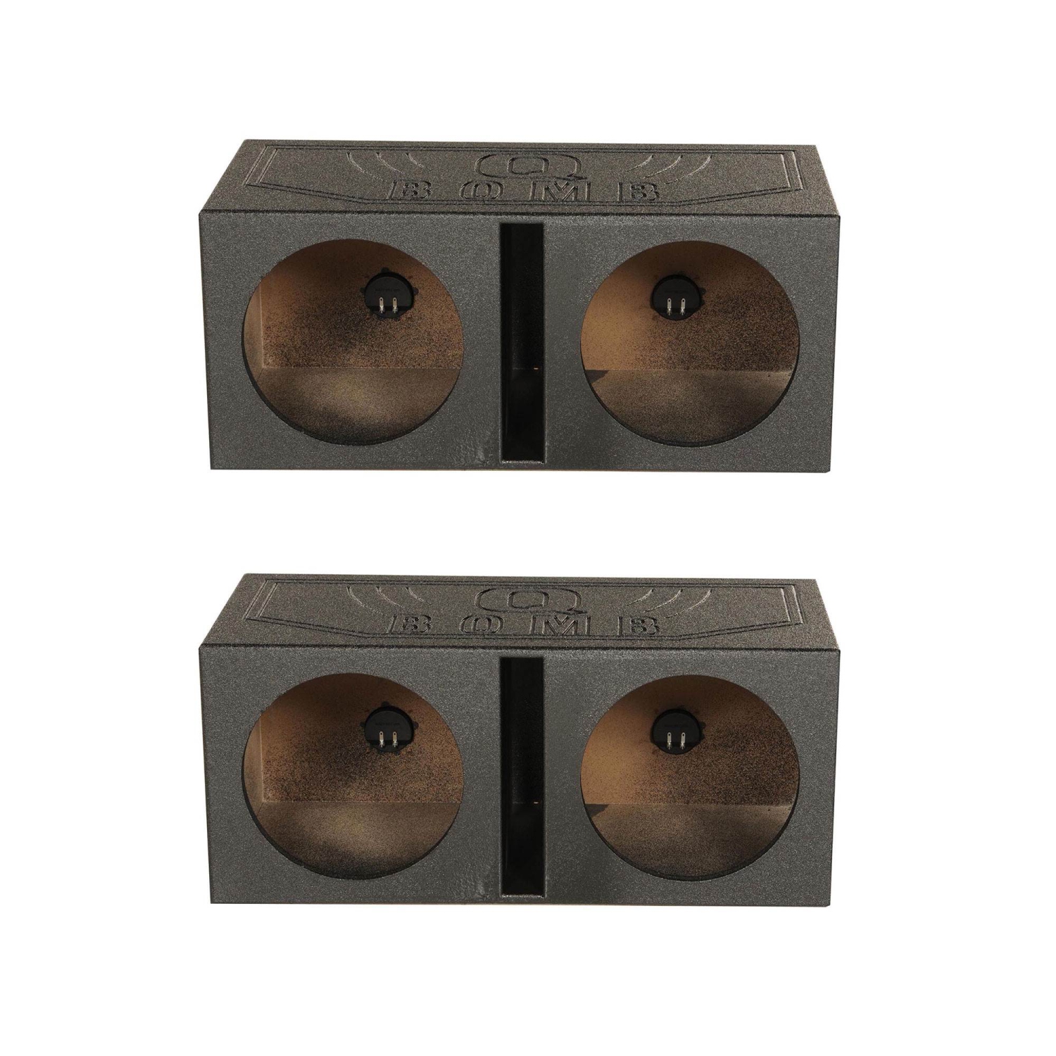 Boîte double haut-parleur d'extrêmes graves ventilé 10 po à vaporisateur Bedliner Q Power