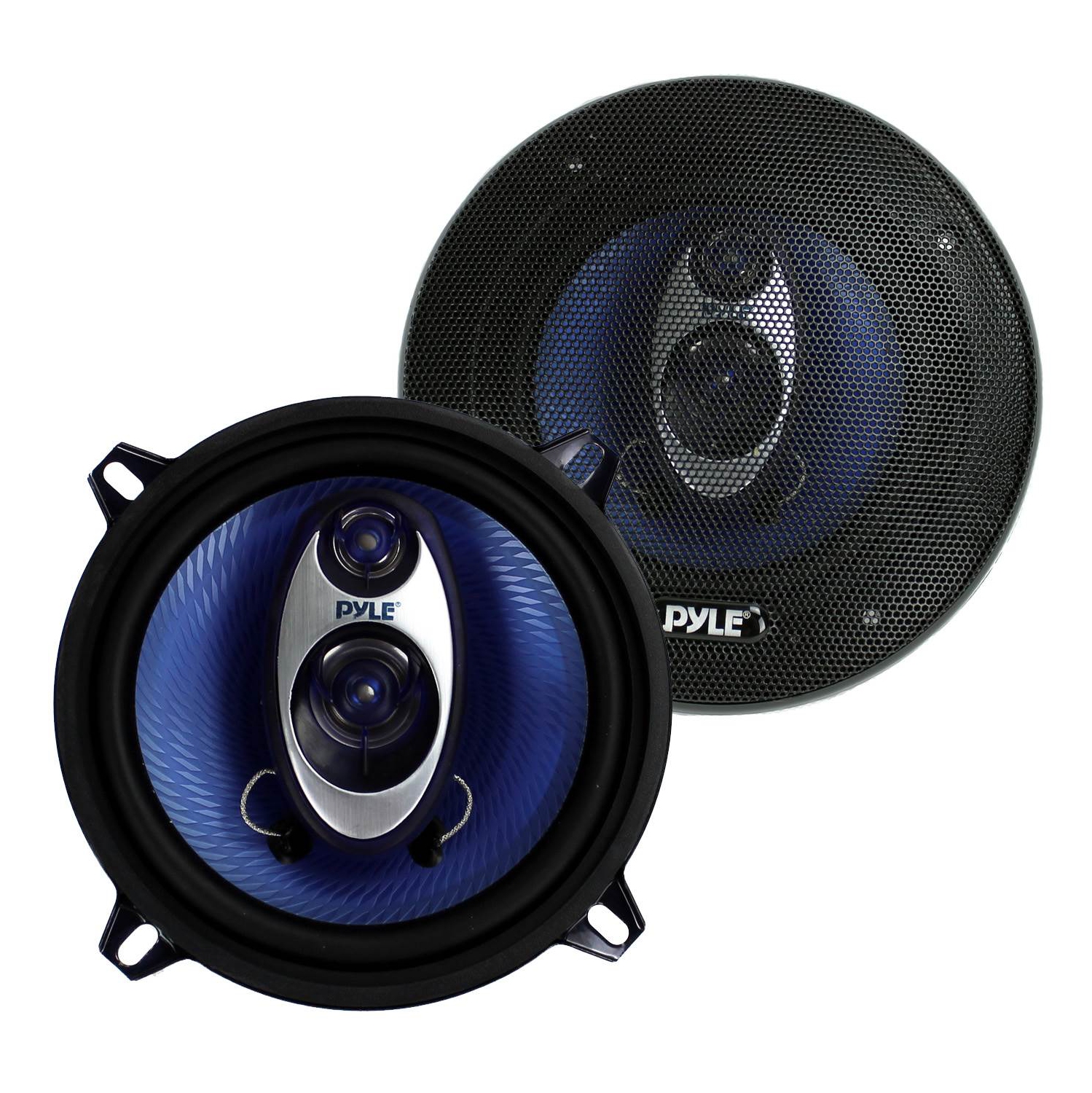 Pyle PL53BL 5.25" 200W 3-Way Car Audio Triaxial Speakers Stereo, Blue