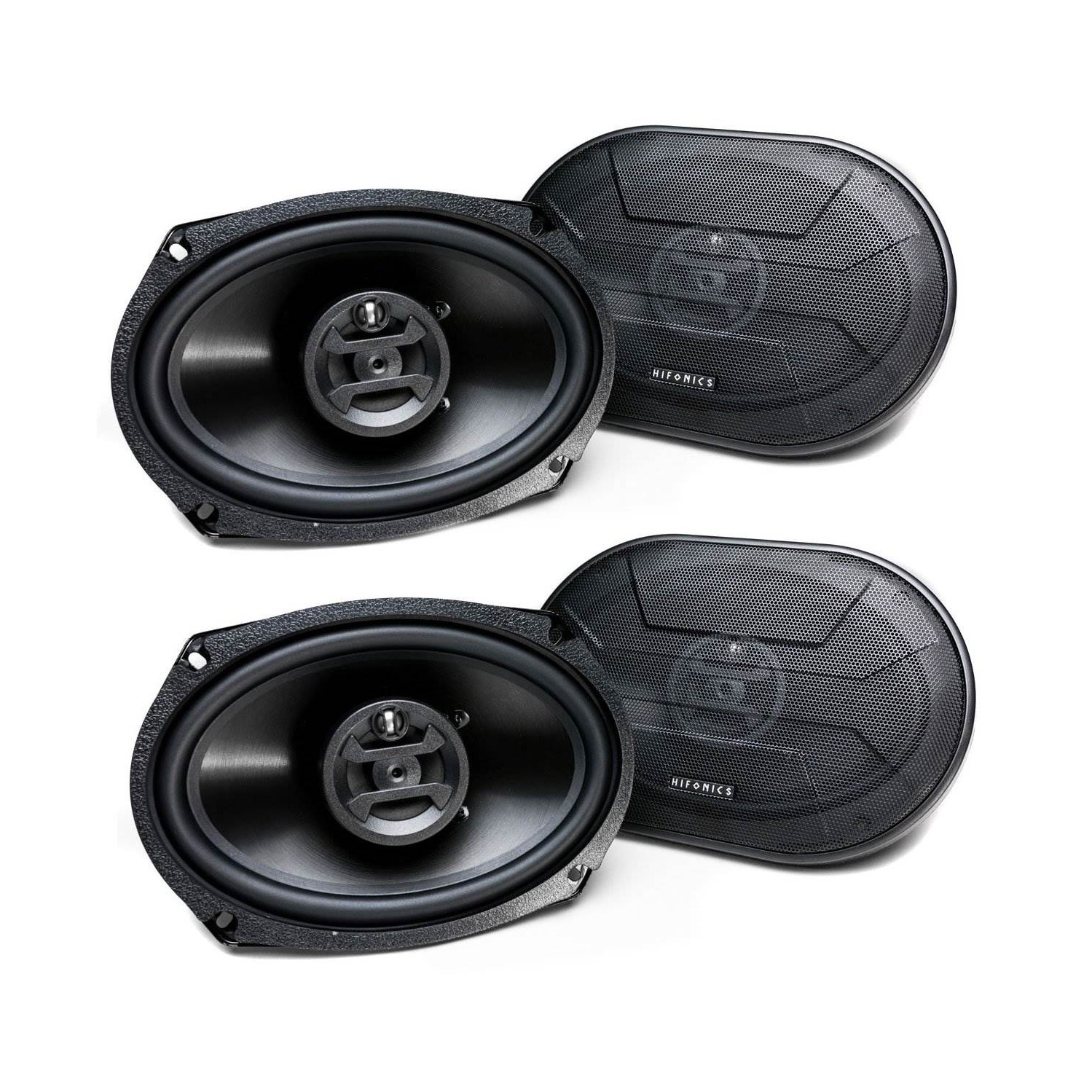 Hifonics Zeus 800 Watt 6 x 9 Inch 3 Way Car Audio Coaxial Speakers, 2 Pairs