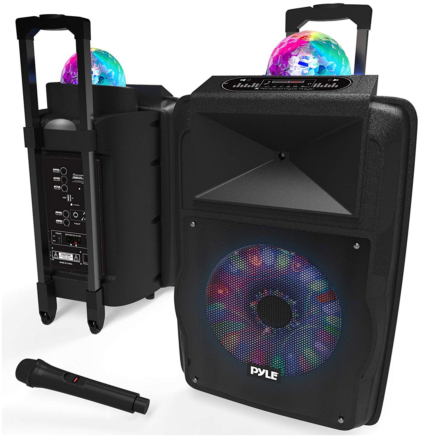 Système de karaoké extérieur sans fil 700&nbsp;W portatif pour DJ de Pyle avec lumières DEL amusantes