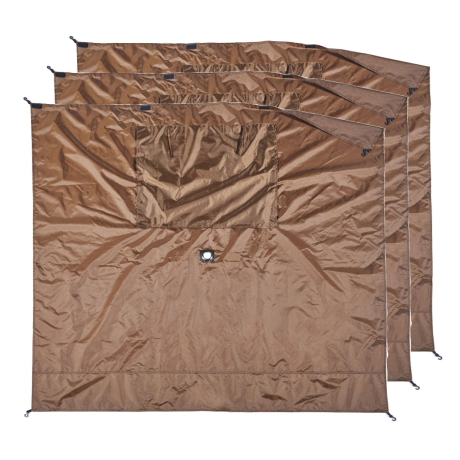 CLAM Quick-Set Screen Hub Tent Wind & Sun Panels, Accessory Only, Brown