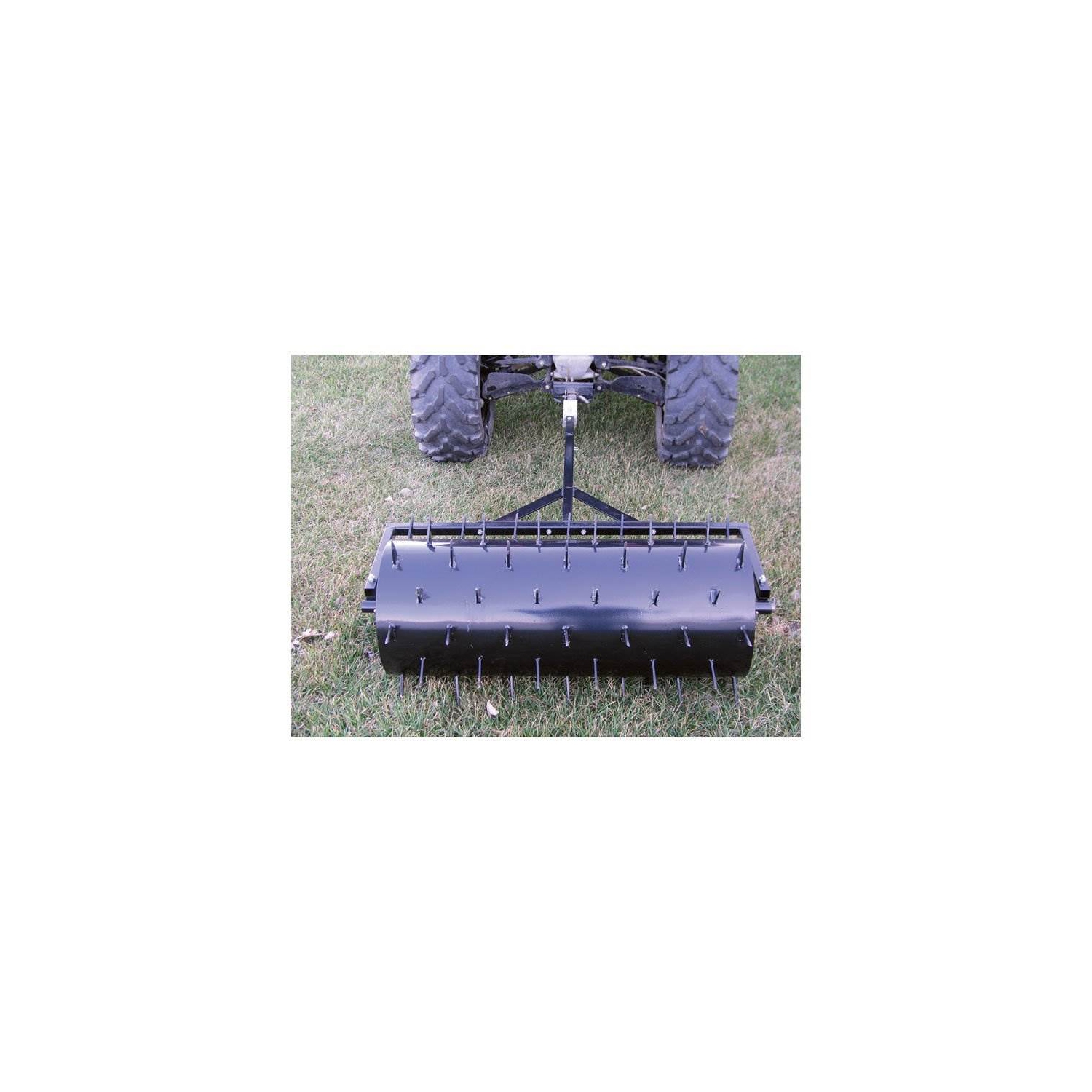 Yard Tuff Steel Spike Lawn Aerator Roller with 36-Inch Width, Black