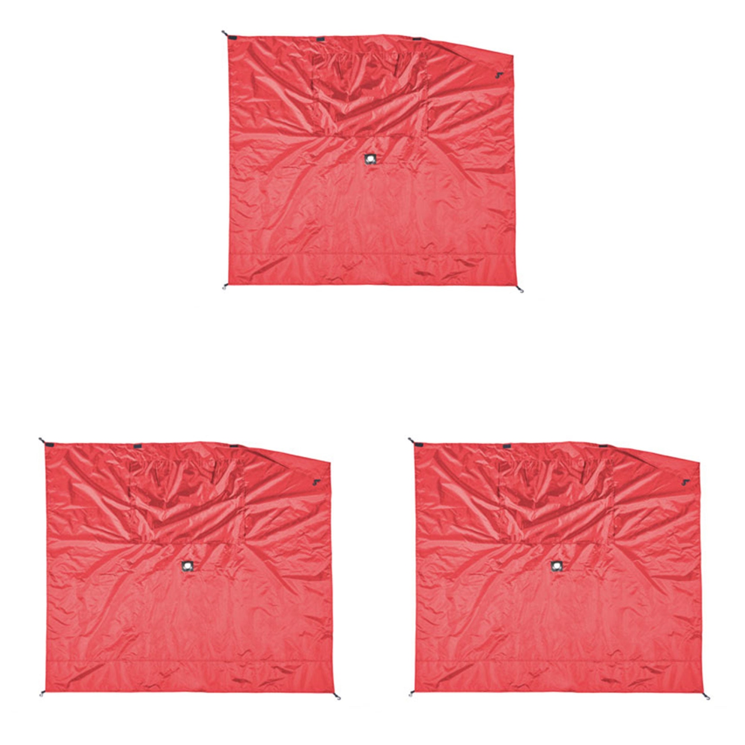 Palourdes – chevalet fixe rapide avec pare-vent et panneaux solaires, accessoire seulement, rouge