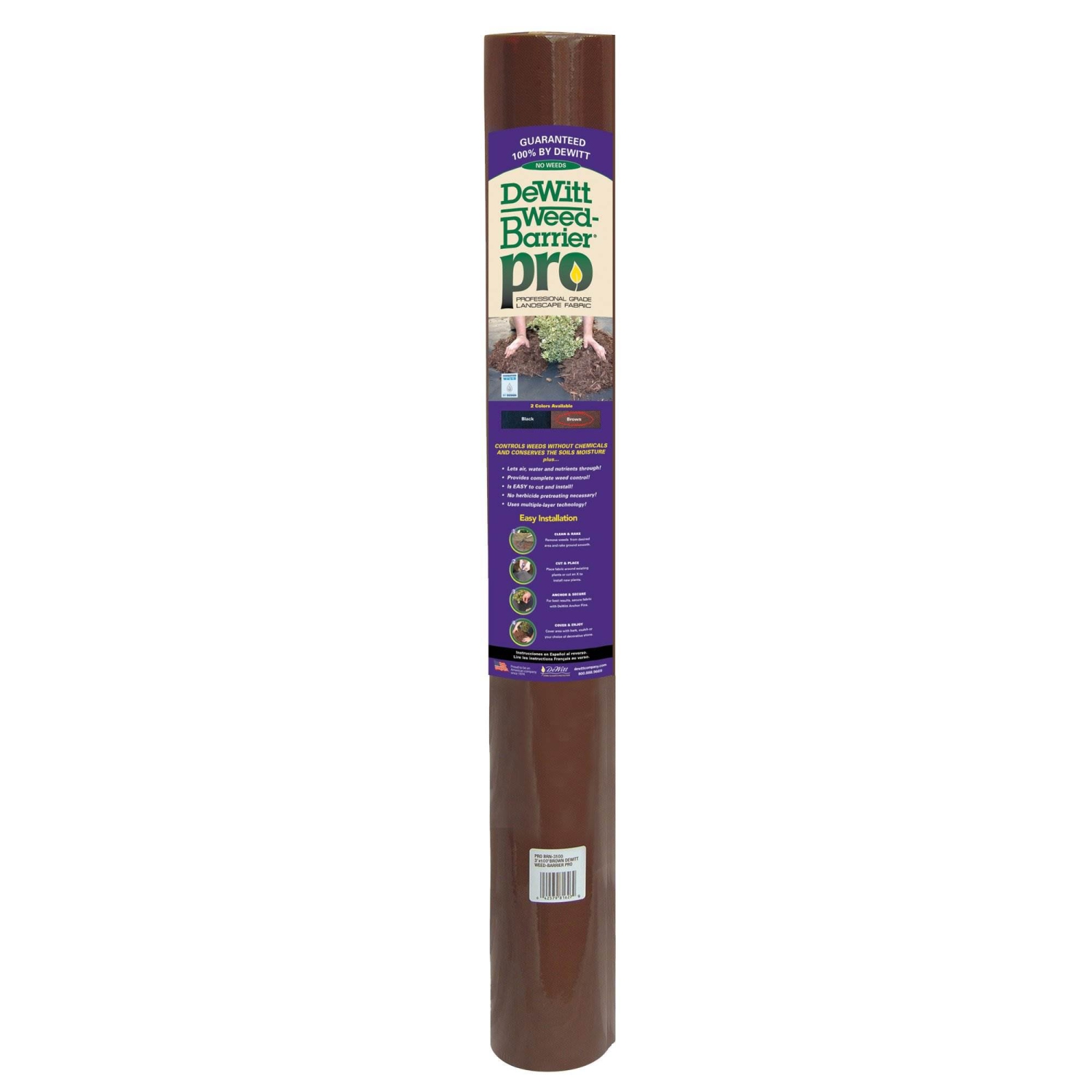DeWitt Weed Barrier Pro Landscape Fabric in Brown, 3' x 100' Refill