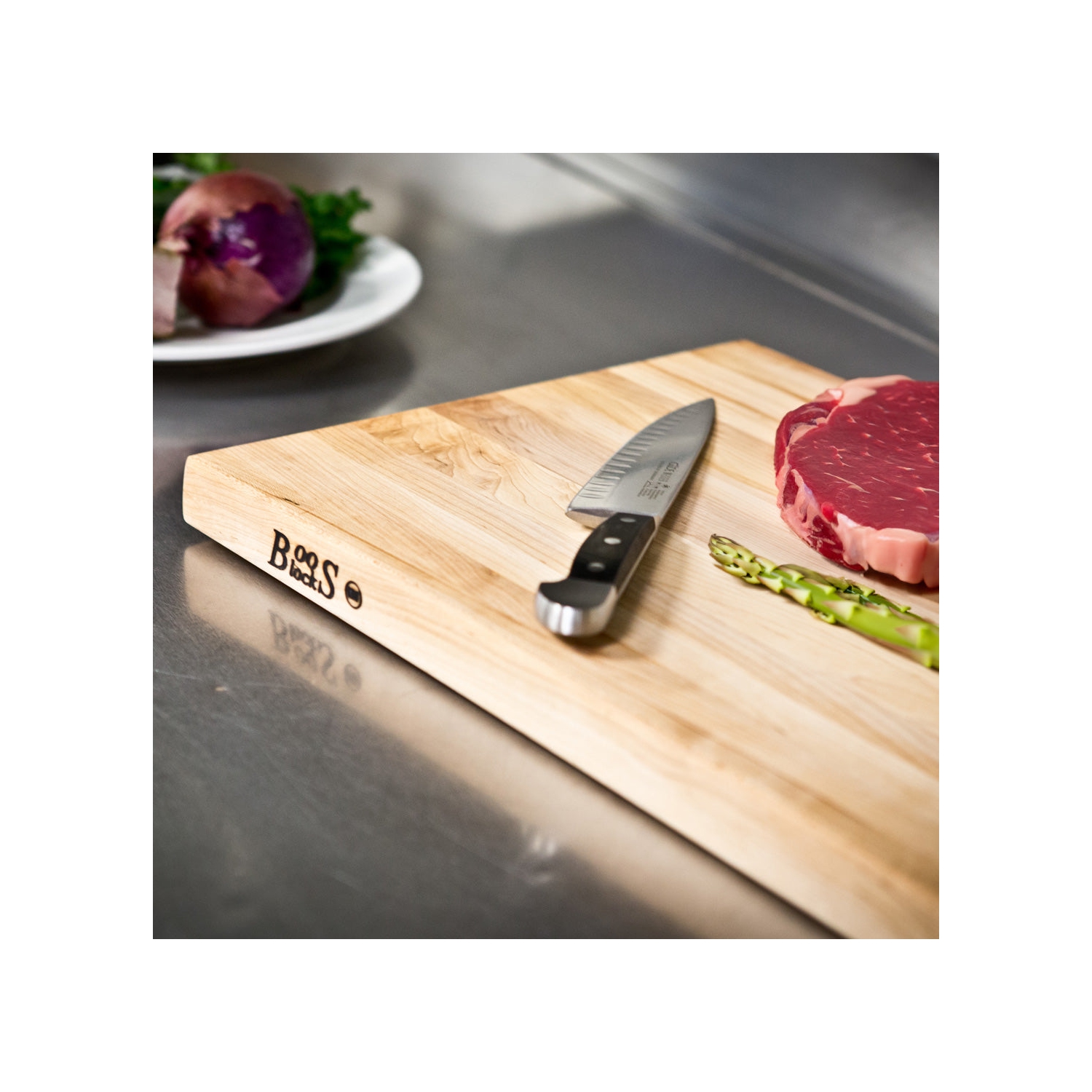 John Boos Maple Wood Edge Grain Reversible Cutting Board, 18 x 12 x 1.5 Inches