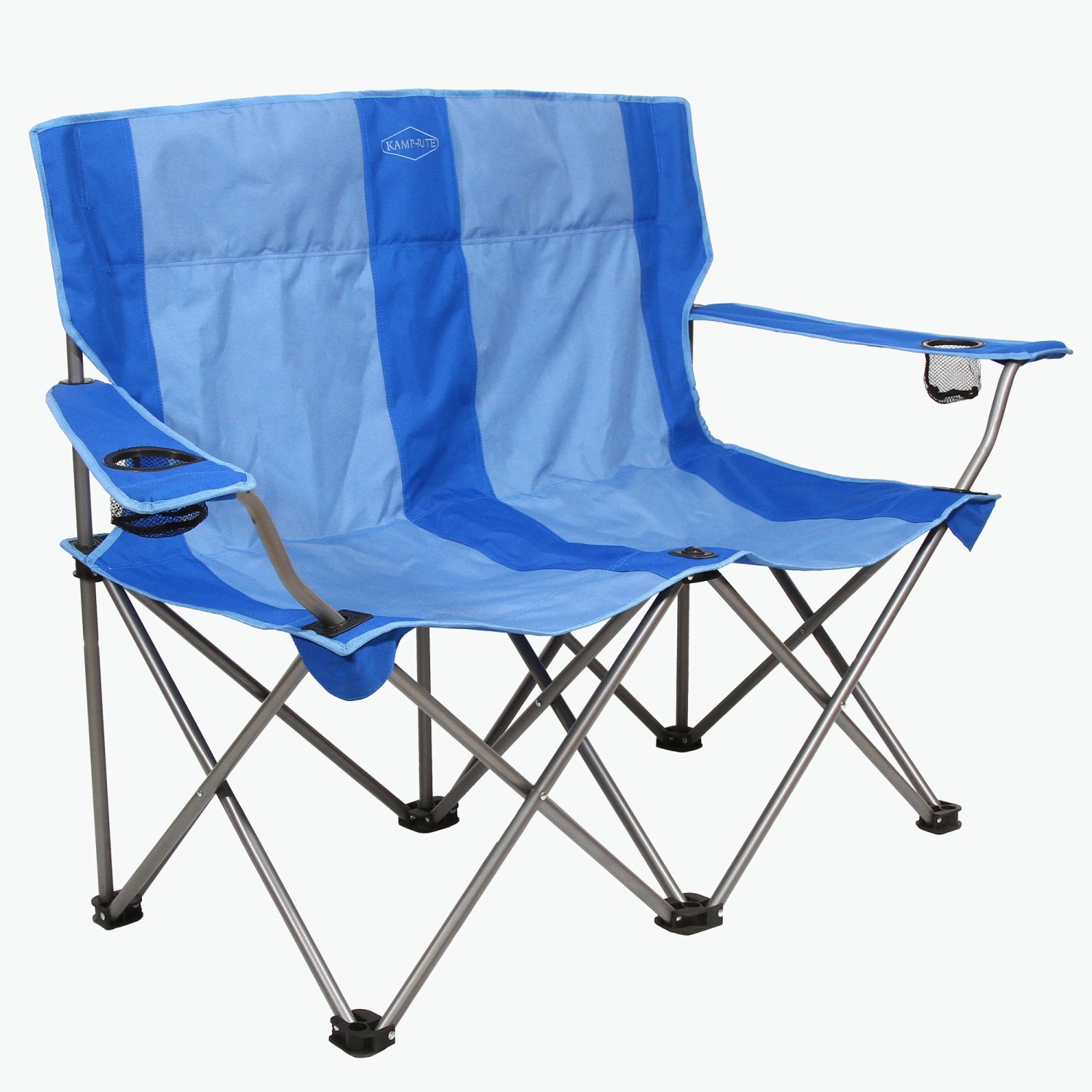 Kamp-Rite – Chaise de camping pliante pour 2&nbsp;personnes, bleu