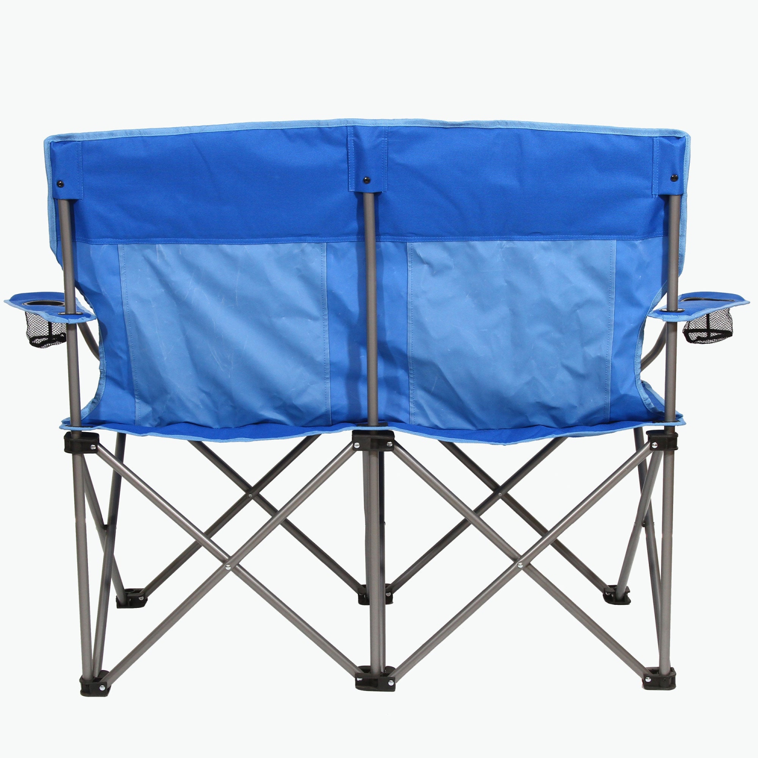 Kamp-Rite – Chaise de camping pliante pour 2&nbsp;personnes, bleu