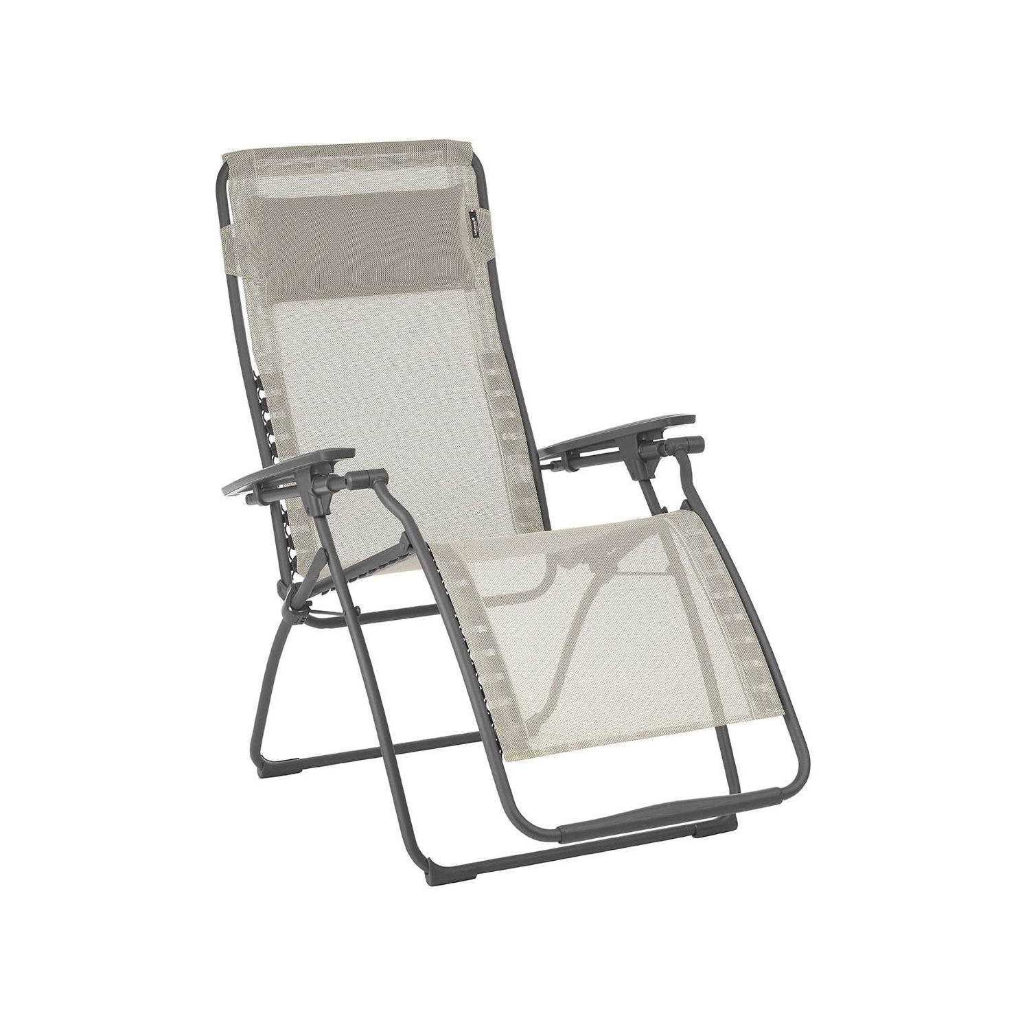 Lafuma – Fauteuil inclinable en acier encadré pour l’extérieur Futura Zero Gravity, gris saisit