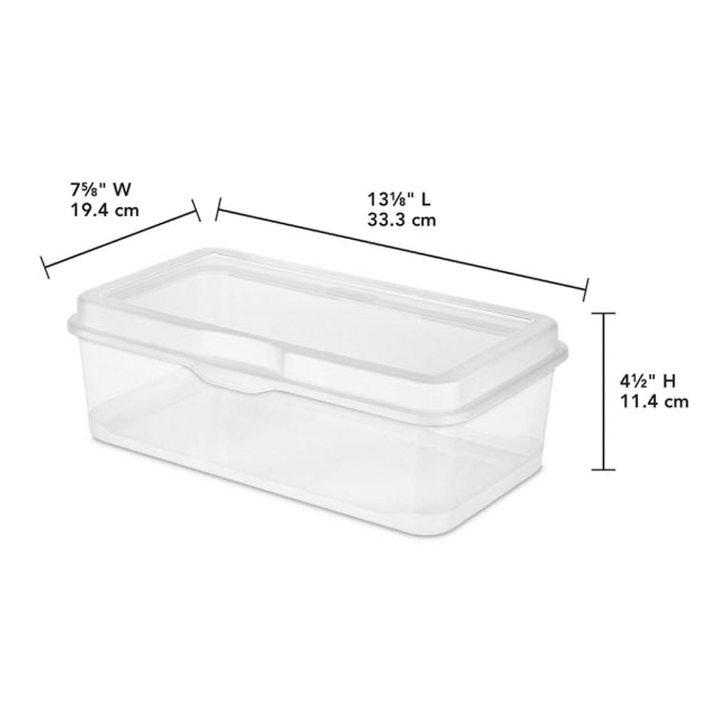 Sterilite Plastic Stacking FlipTop Latching Storage Box Container, Clear 24 Pack