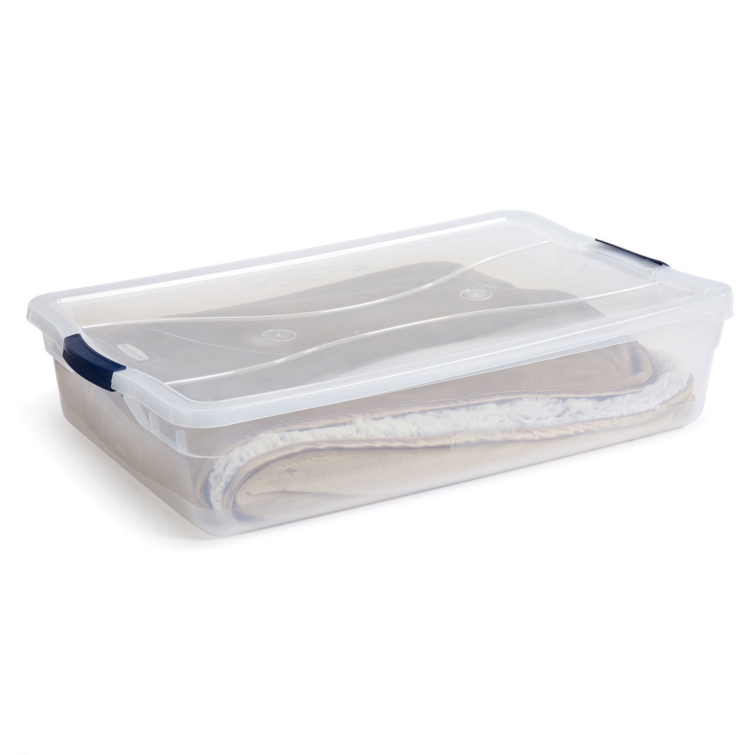 Rubbermaid – fourre-tout de rangement empilable et verrouillable CleverStore, 41 pintes, transparent