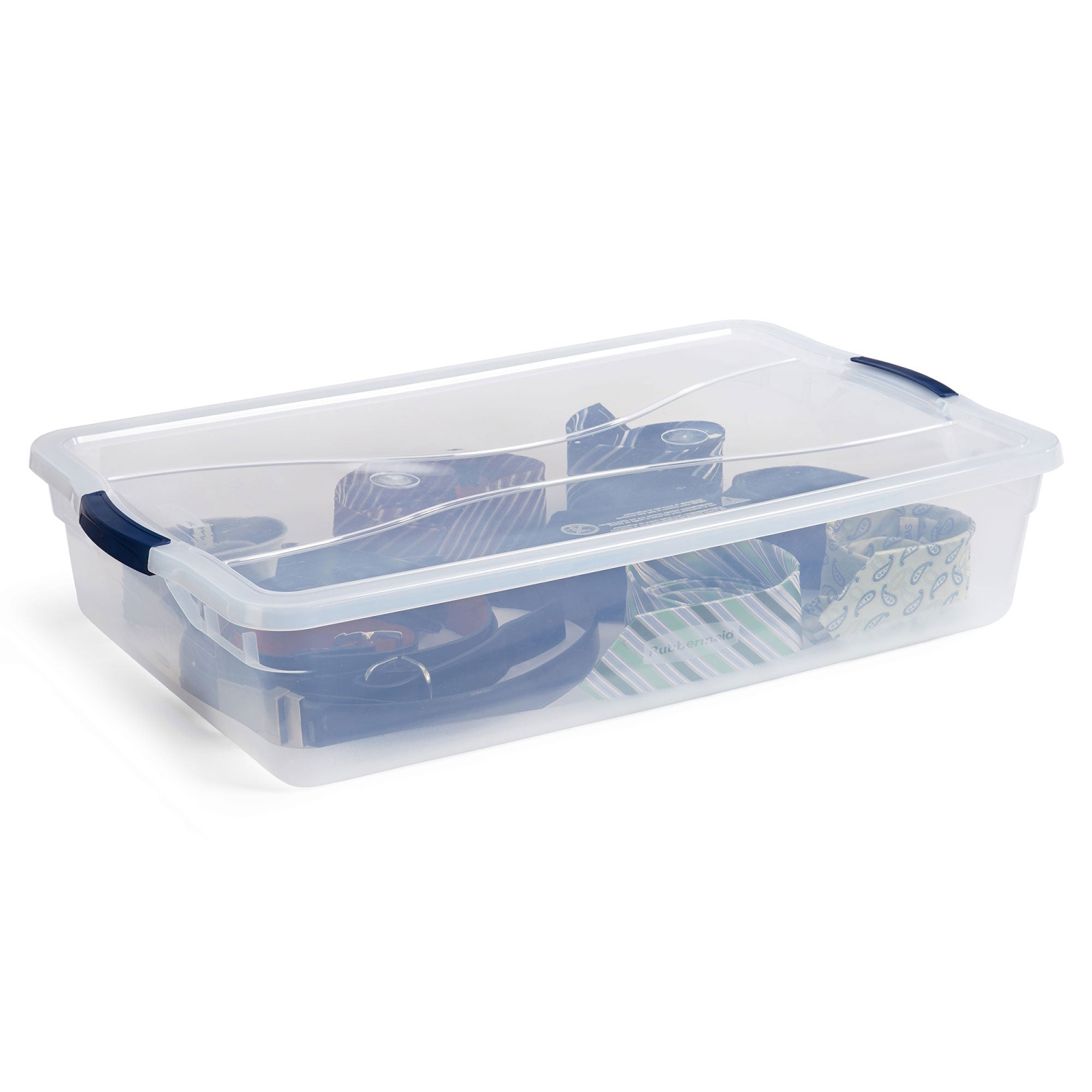 Rubbermaid – fourre-tout de rangement empilable et verrouillable CleverStore, 41 pintes, transparent