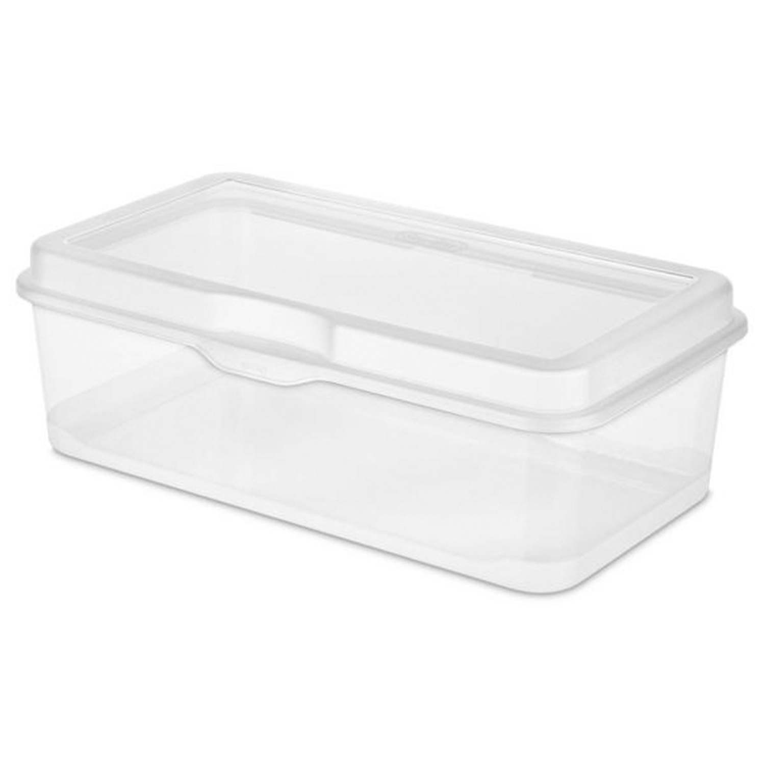 Sterilite Plastic Stacking FlipTop Latching Storage Container, Clear,
