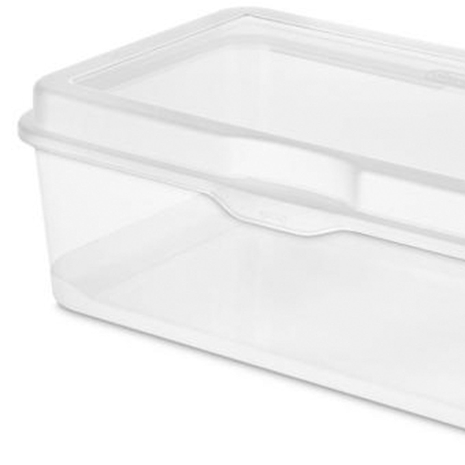 Sterilite Plastic Stacking FlipTop Latching Storage Container, Clear,