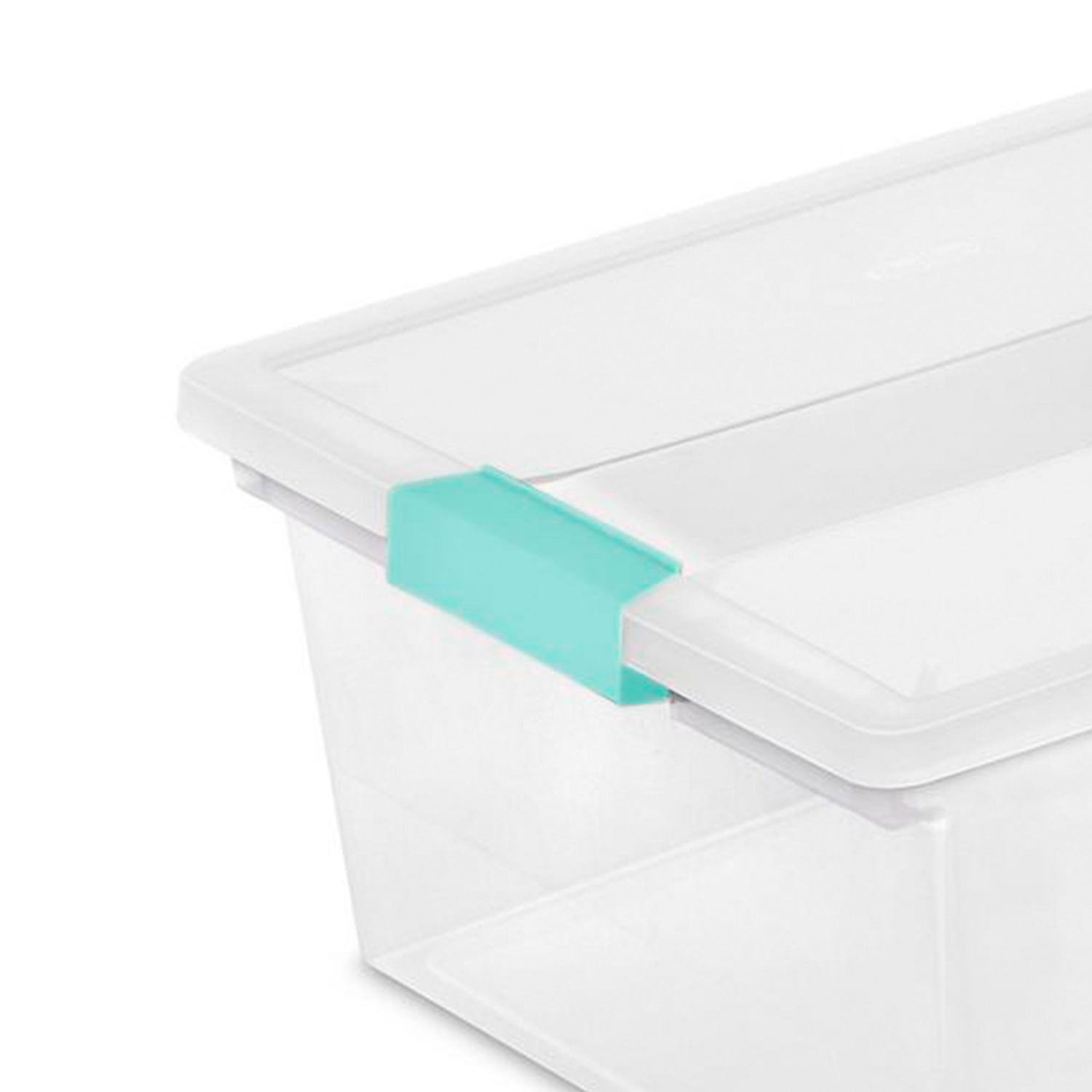 Sterilite – bac de rangement empilable profond en plastique avec couvercle transparent, transparent