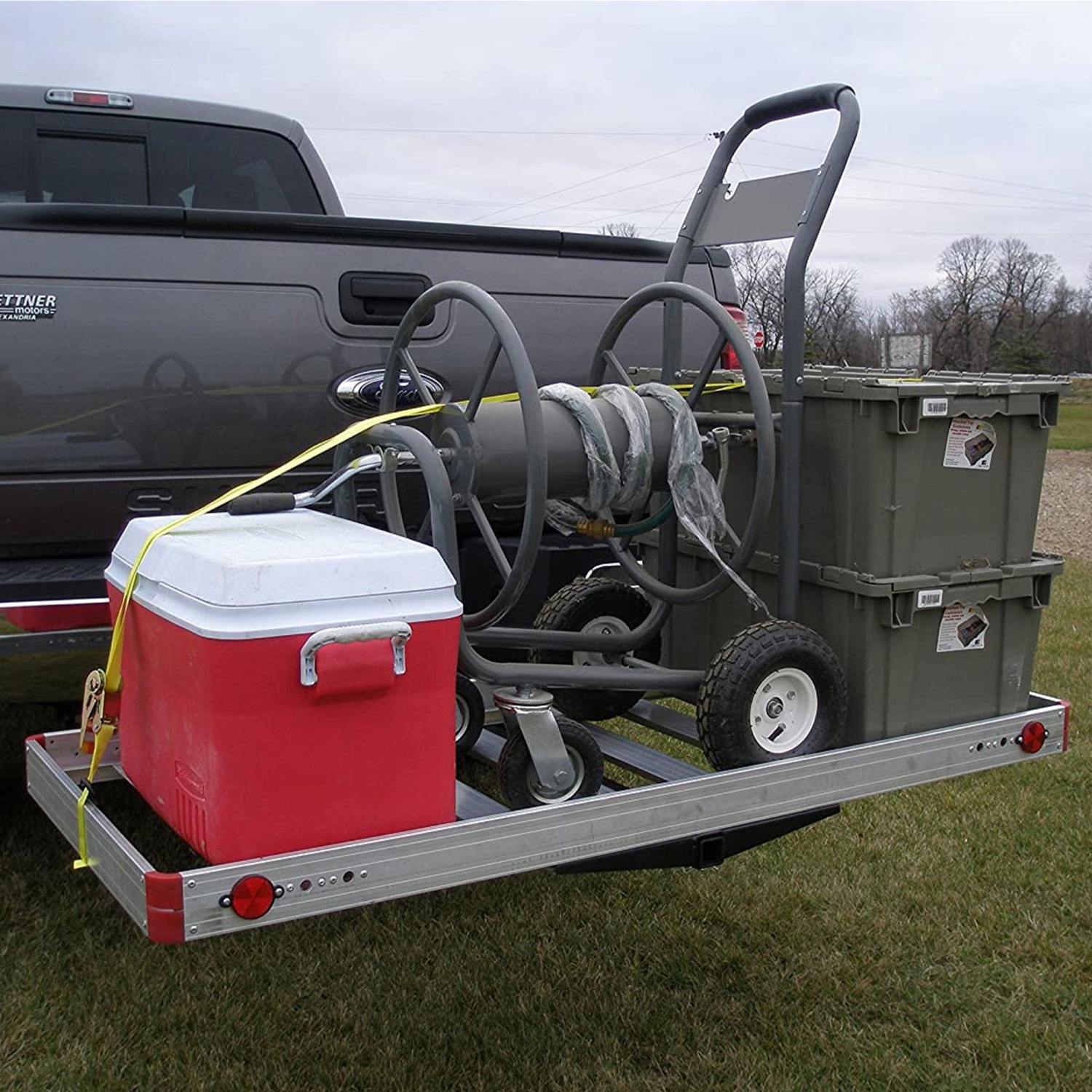 Porte-bagages en aluminium robuste 2-en-1 Tuff TTF-2762ACBR avec porte-vélos