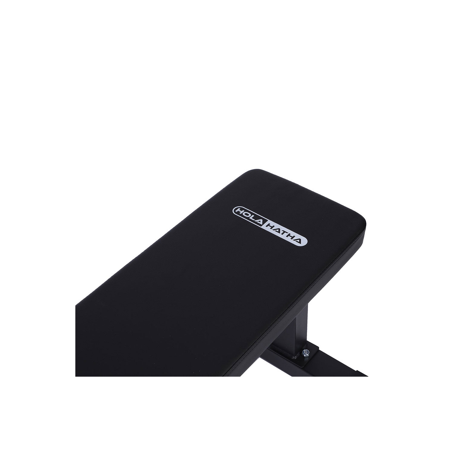 HolaHatha Steel Frame Foam Padded Flat Freeweight Bench for Weight Training