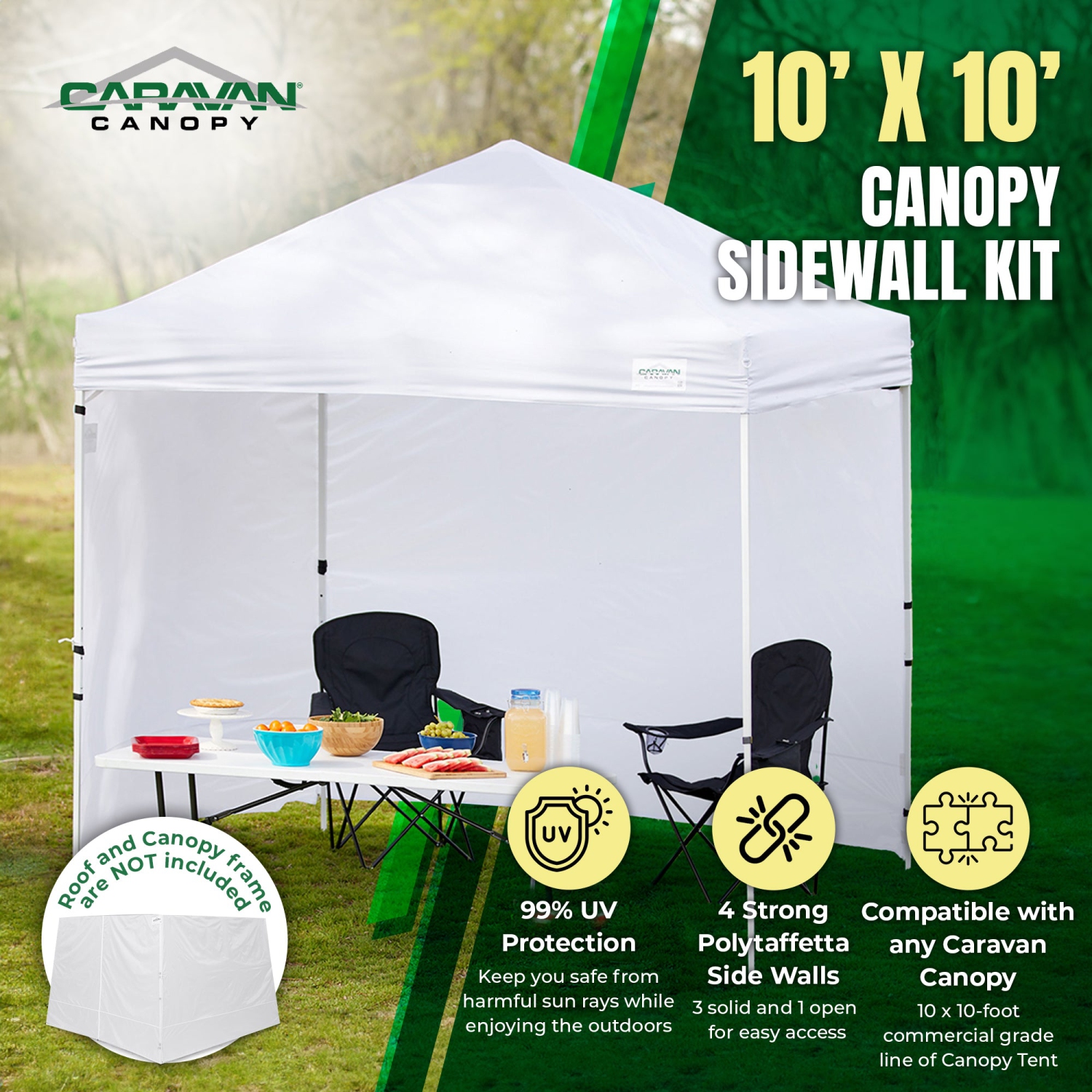 Caravan Canopy 10 x 10 Foot Commercial Tent Sidewalls