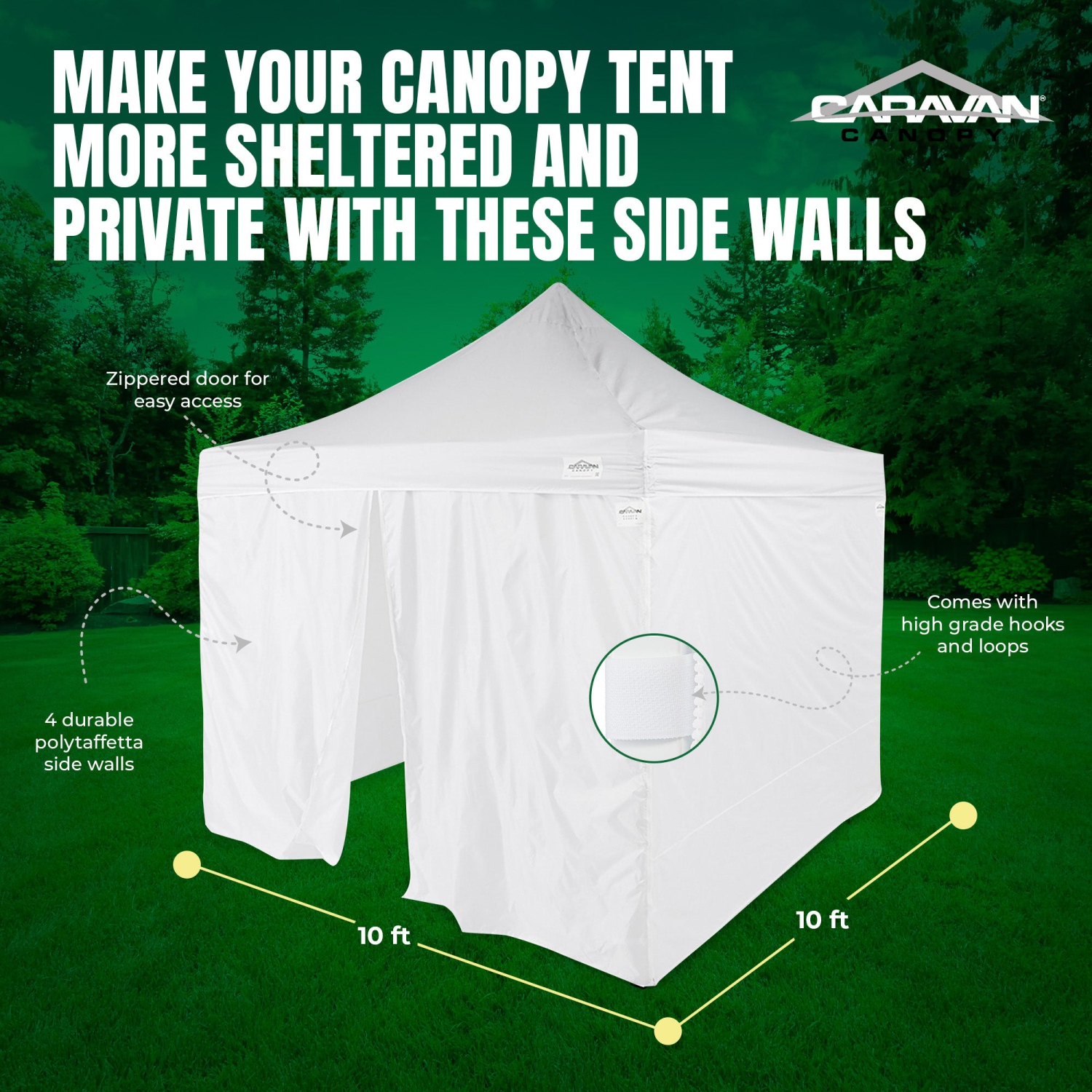 Caravan Canopy 10 x 10 Foot Commercial Tent Sidewalls