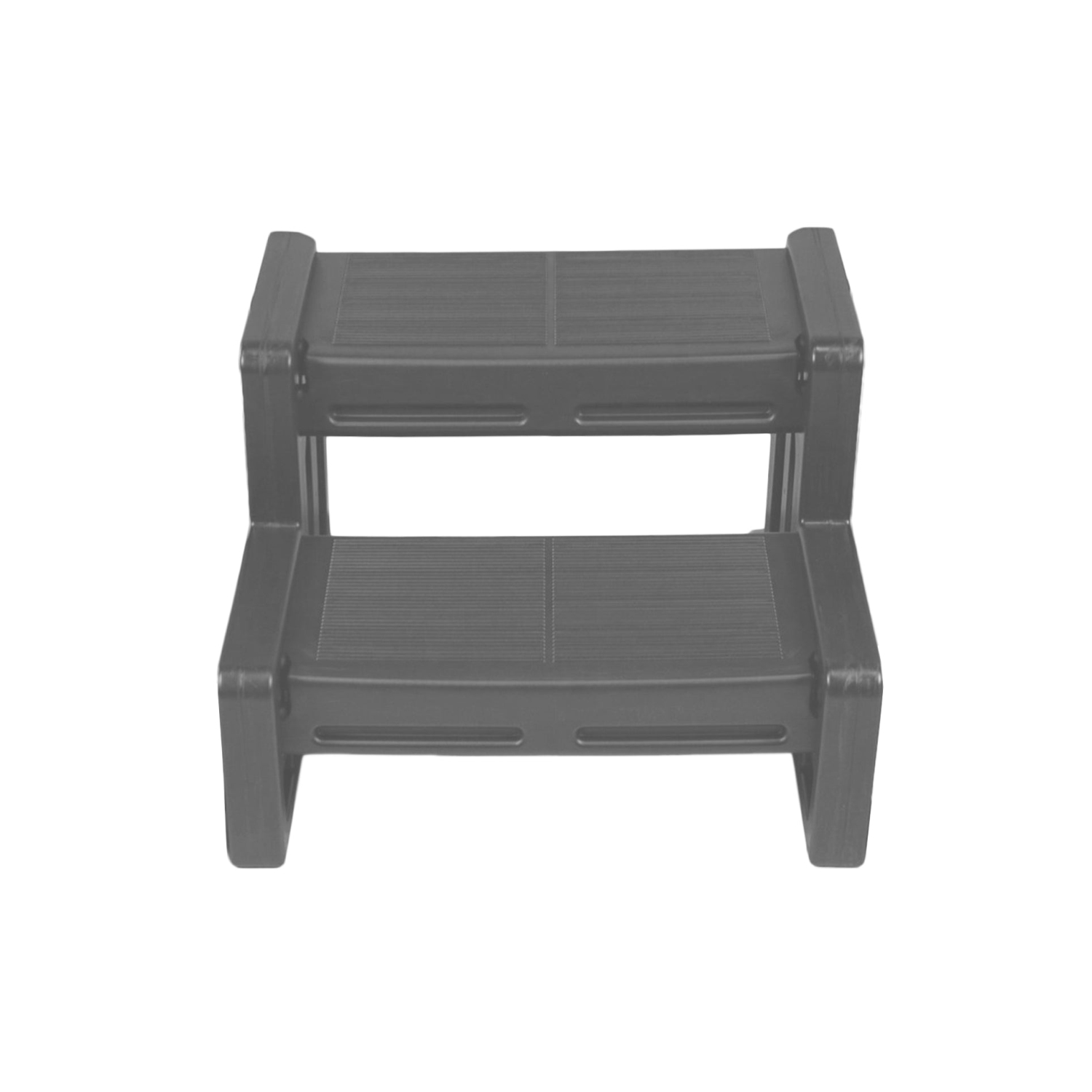 Vinyle Works – bain bouillonnant tout usage de 22 po en résine pour la maison Junior, avec marches, gris