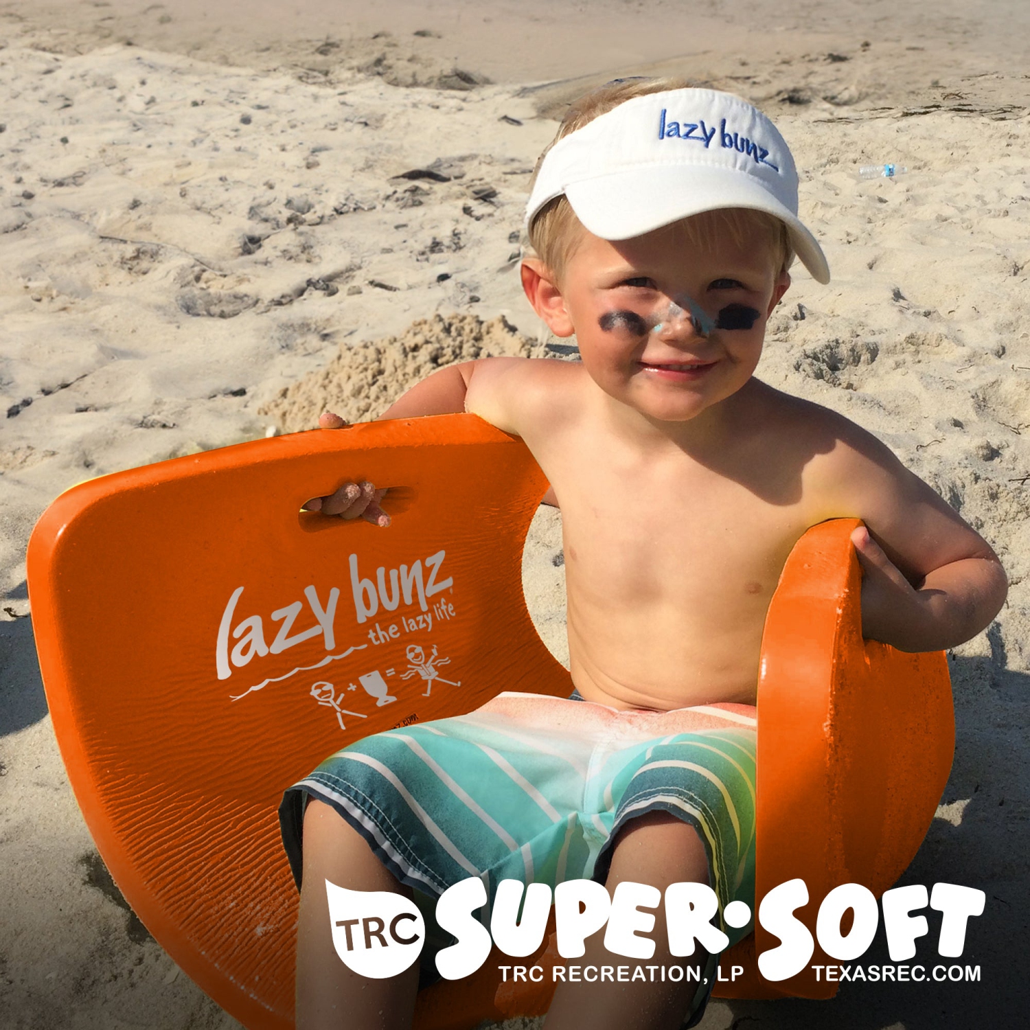 TRC Recreation – selle de piscine Lazy Bunz en mousse, orange coucher de soleil