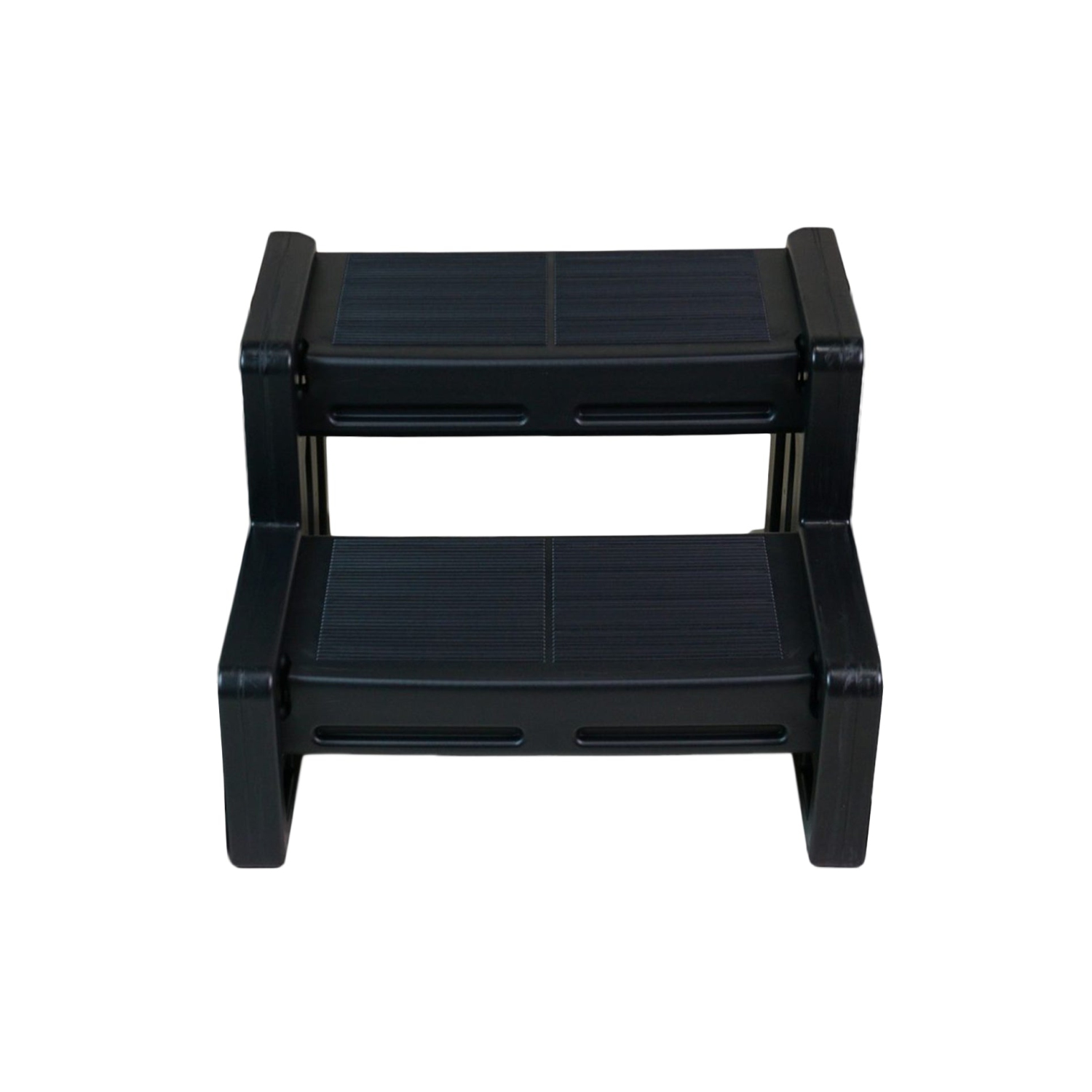 Vinyle Works – bain bouillonnant tout usage de 22 po en résine pour la maison Junior, avec marches, noir