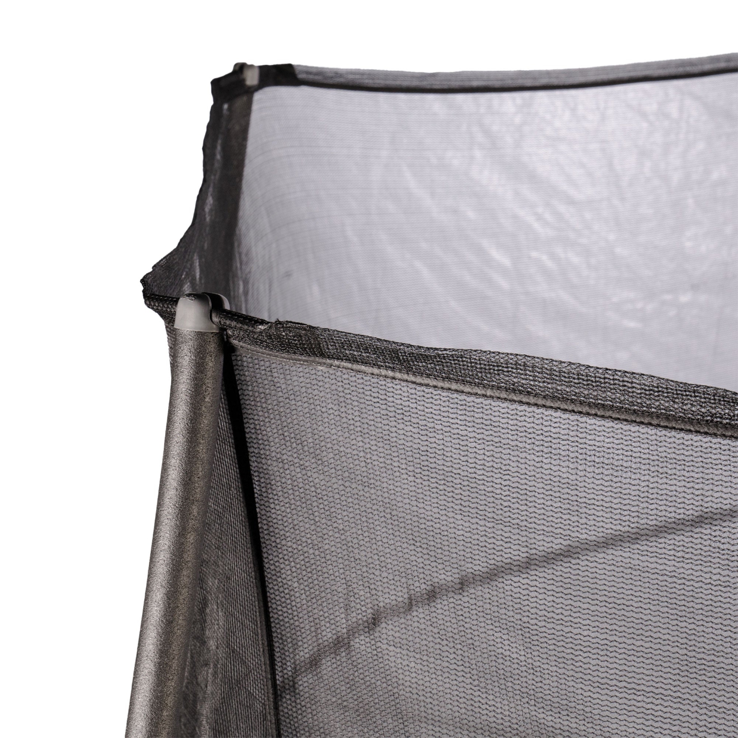 JumpKing – trampoline de 14 pi avec système de protection, noir/vert lime