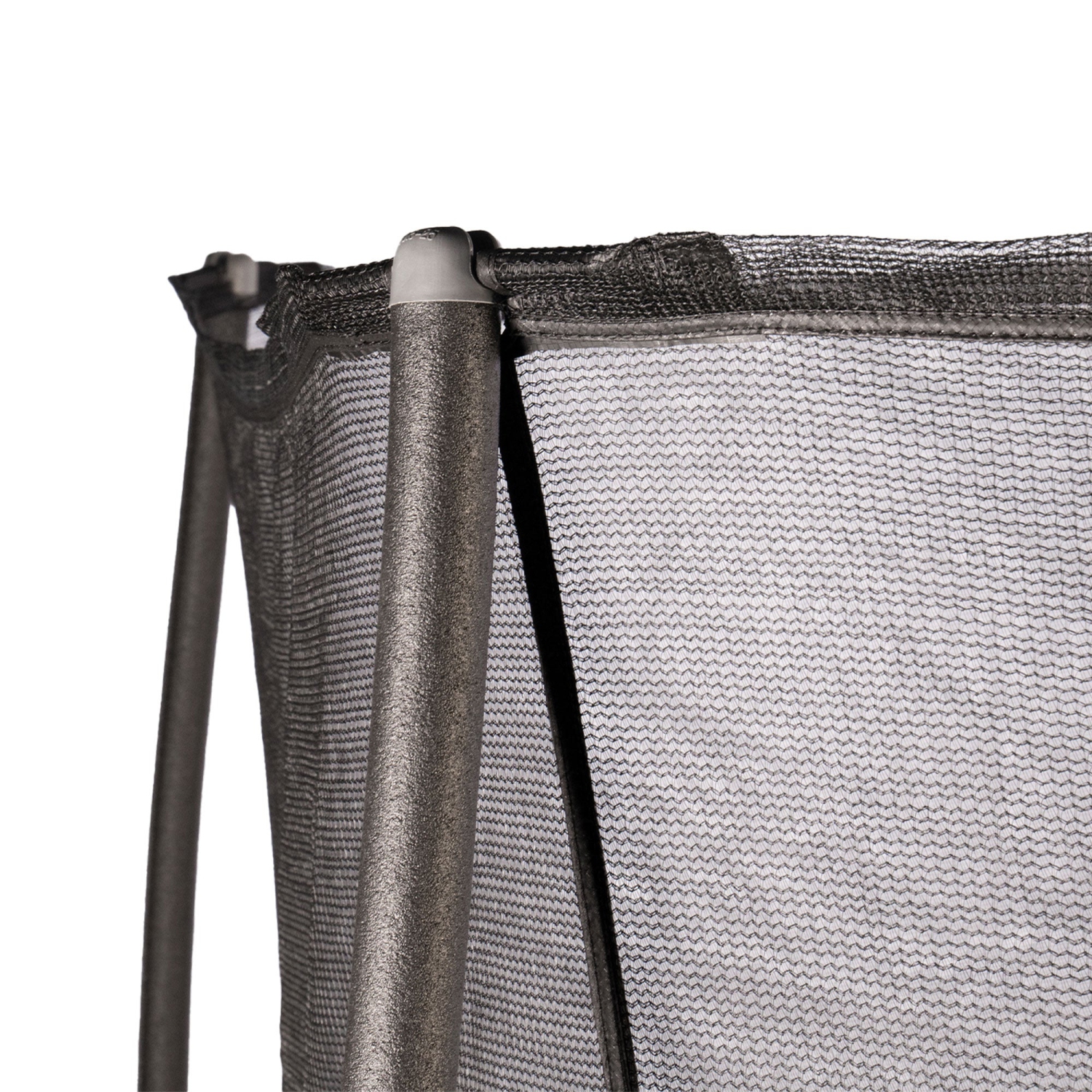 JumpKing – trampoline de 14 pi avec système de protection, noir/vert lime