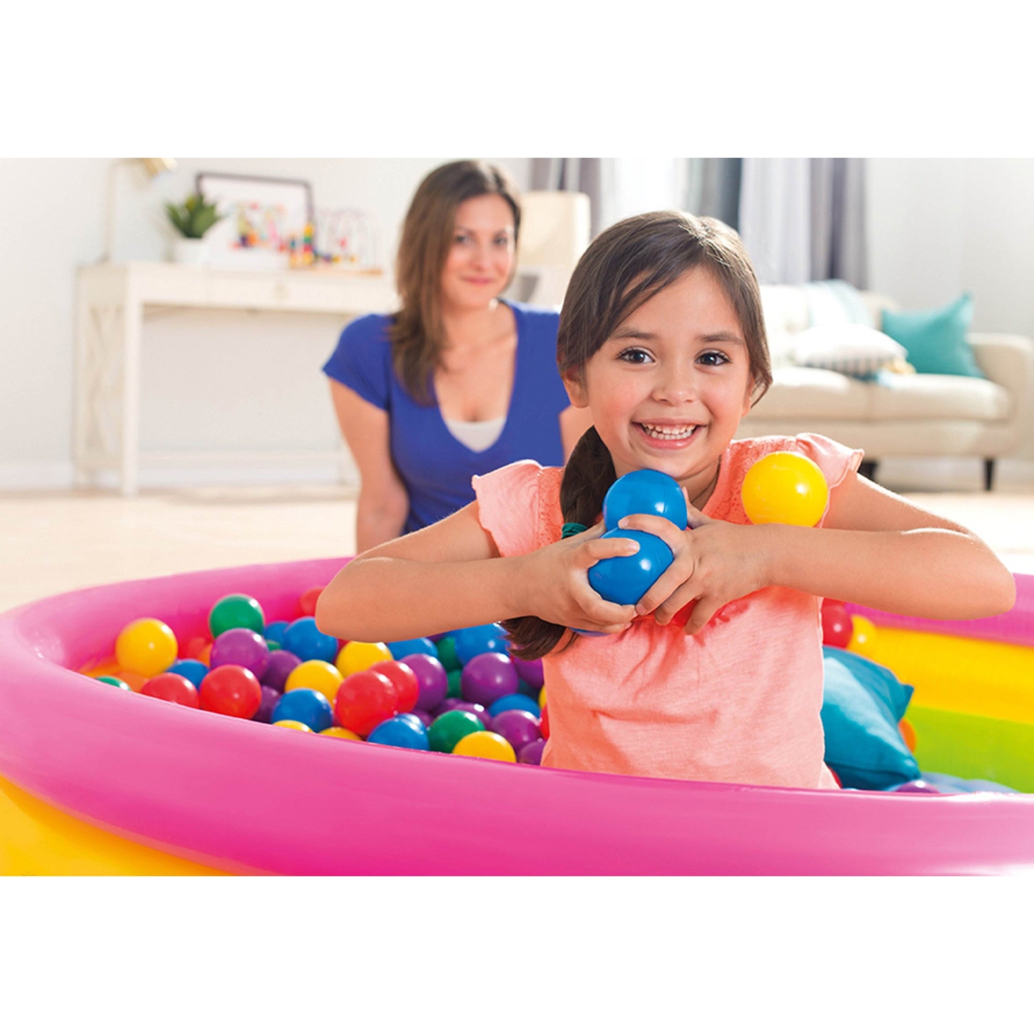 100-Pack Intex Small Plastic Multi-Colored Fun Ballz For A Ball Pit