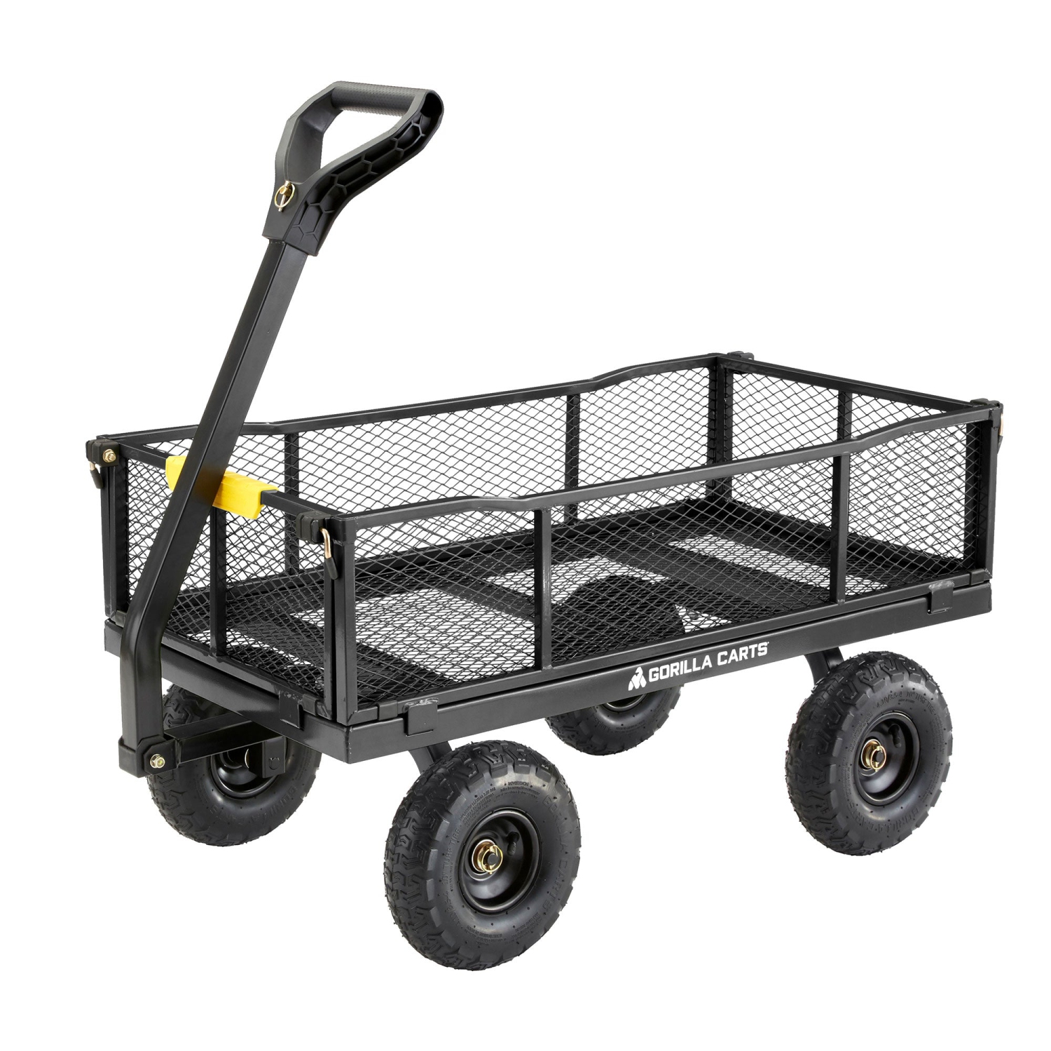 Chariot utilitaire en acier Gorilla Cart Garden Beach Wagon, capacité de 900 livres, gris