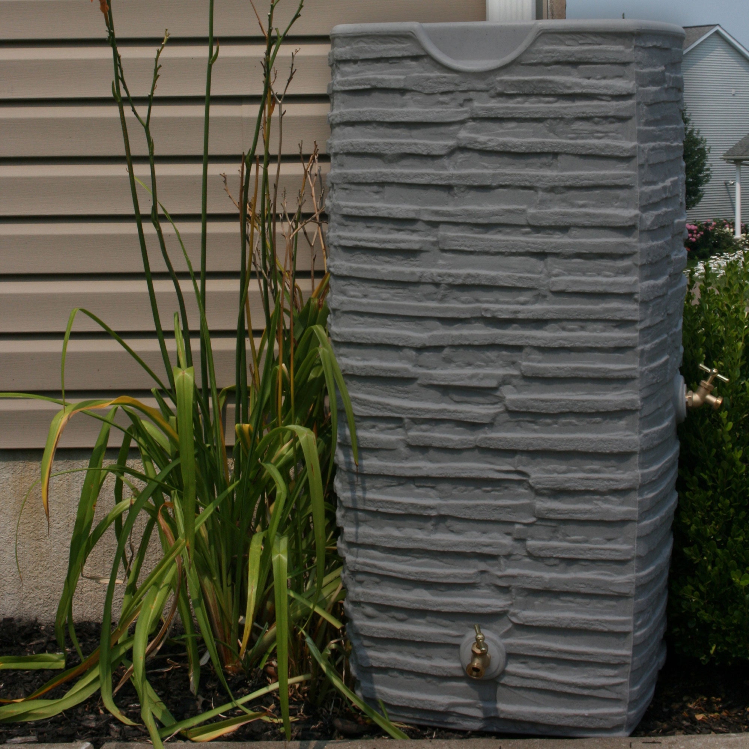 Good Ideas – Rain Saver, Riverwalk, 50 gallons, granite foncé