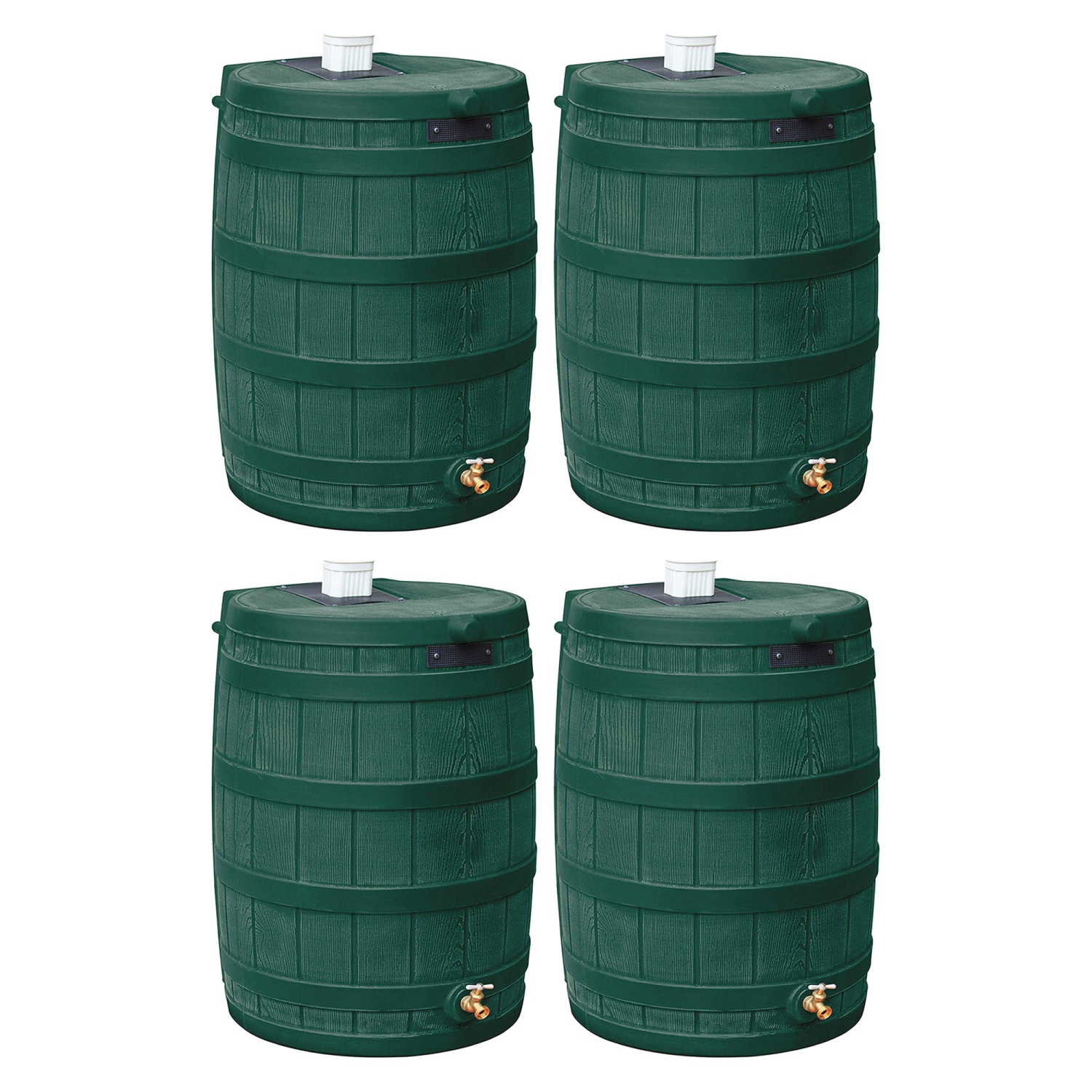 Good Ideas Rain Wizard Water Storage 50 Gallon Capacity Barrel, Green,