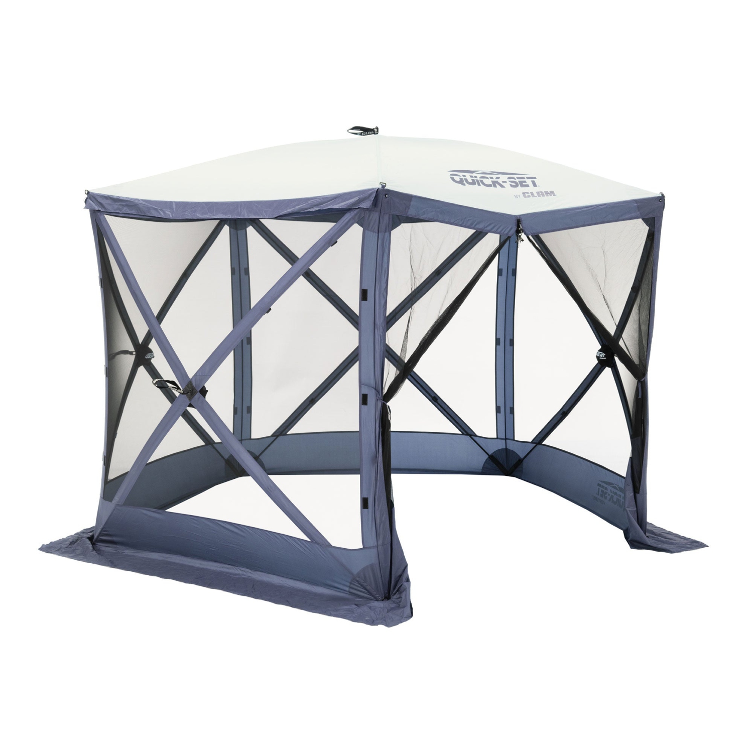 Abri de camping portatif de 9 x 9 pi Venture à montage rapide, bleu