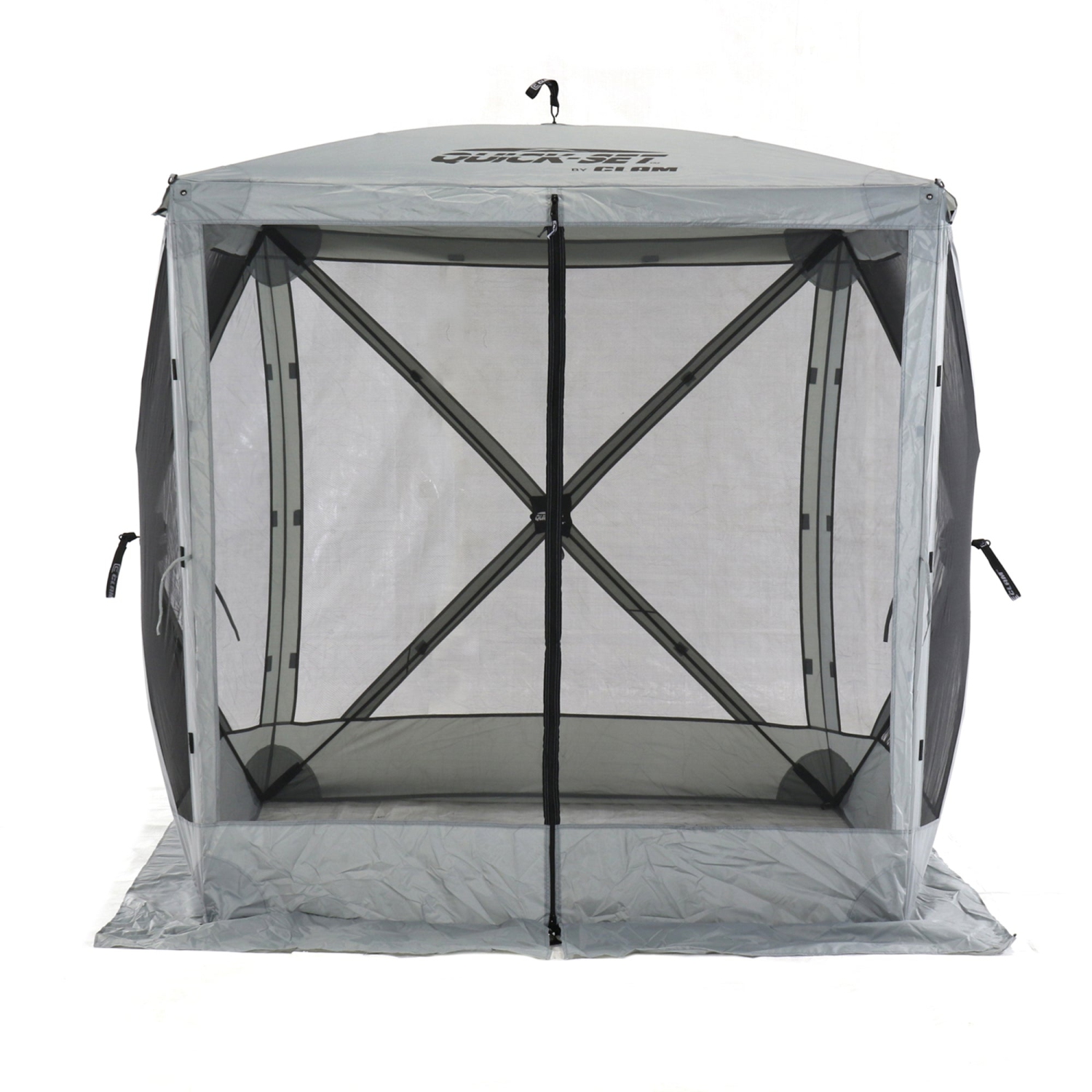 CLAM Quick-Set Traveler 6 x 6 Ft Portable Outdoor 4 Sided Canopy Shelter, Gray