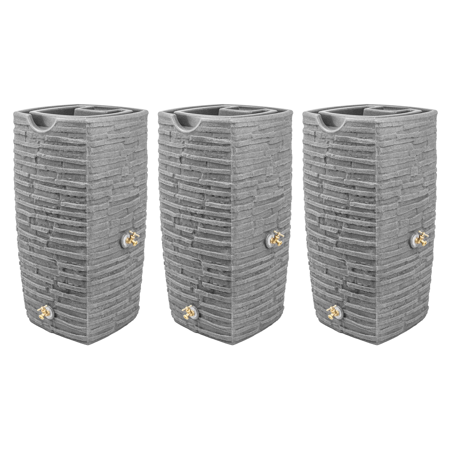 Good Ideas Impressions Riverwalk 50 Gallon Rain Saver, Dark Granite