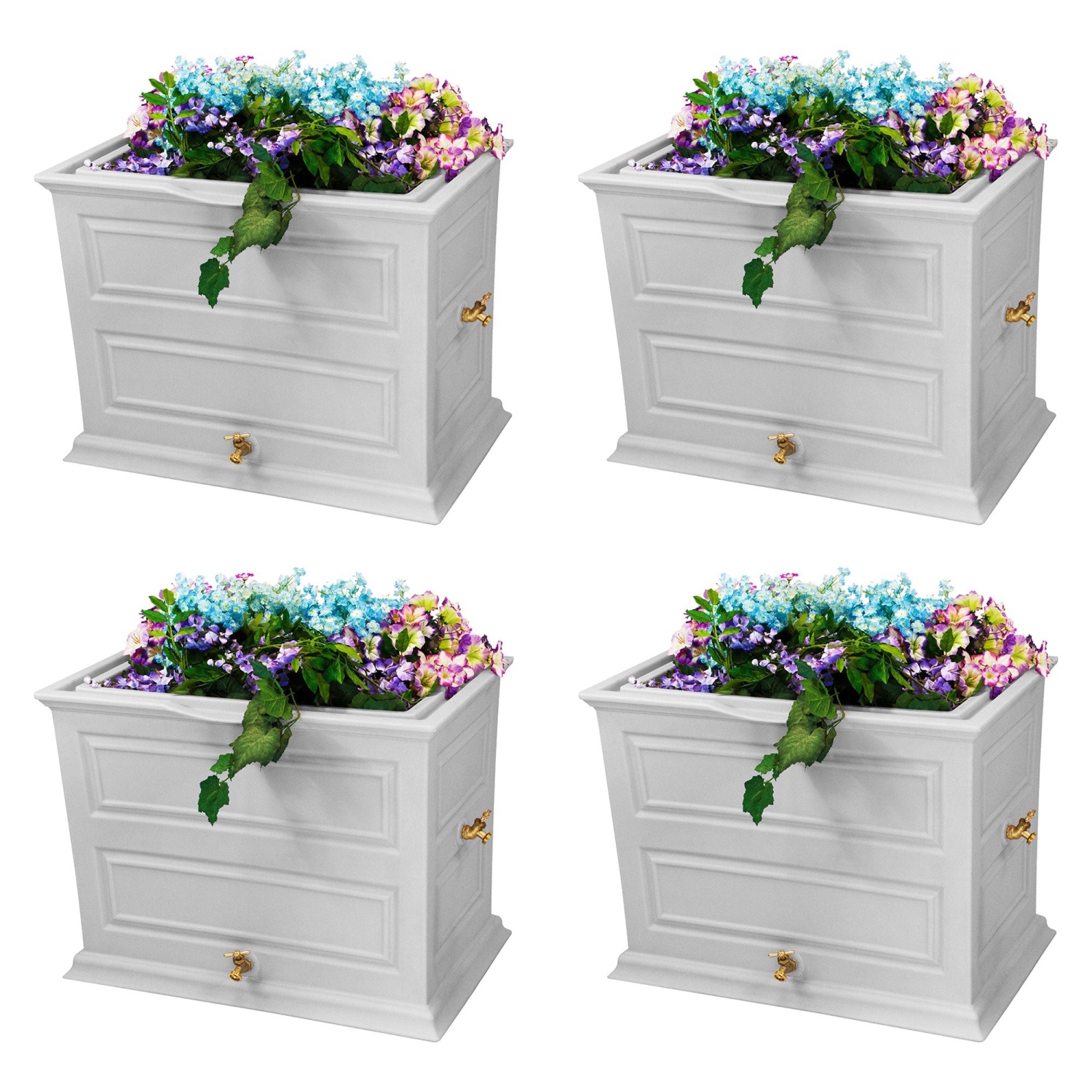 Jardinière à baril pluvial à dos plat de 42 gallons Savannah de Good Ideas