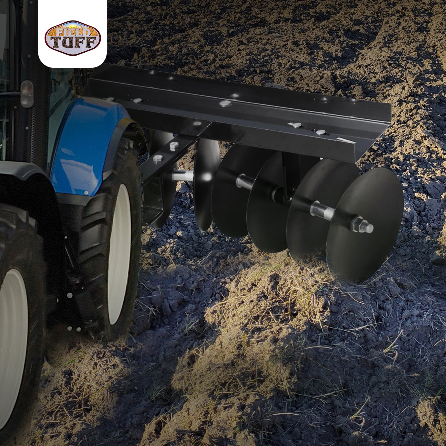 Treuil à disque d'attelage Tuff, 39 po, remorquage derrière le jardin, à manchon de cultivateur de terre