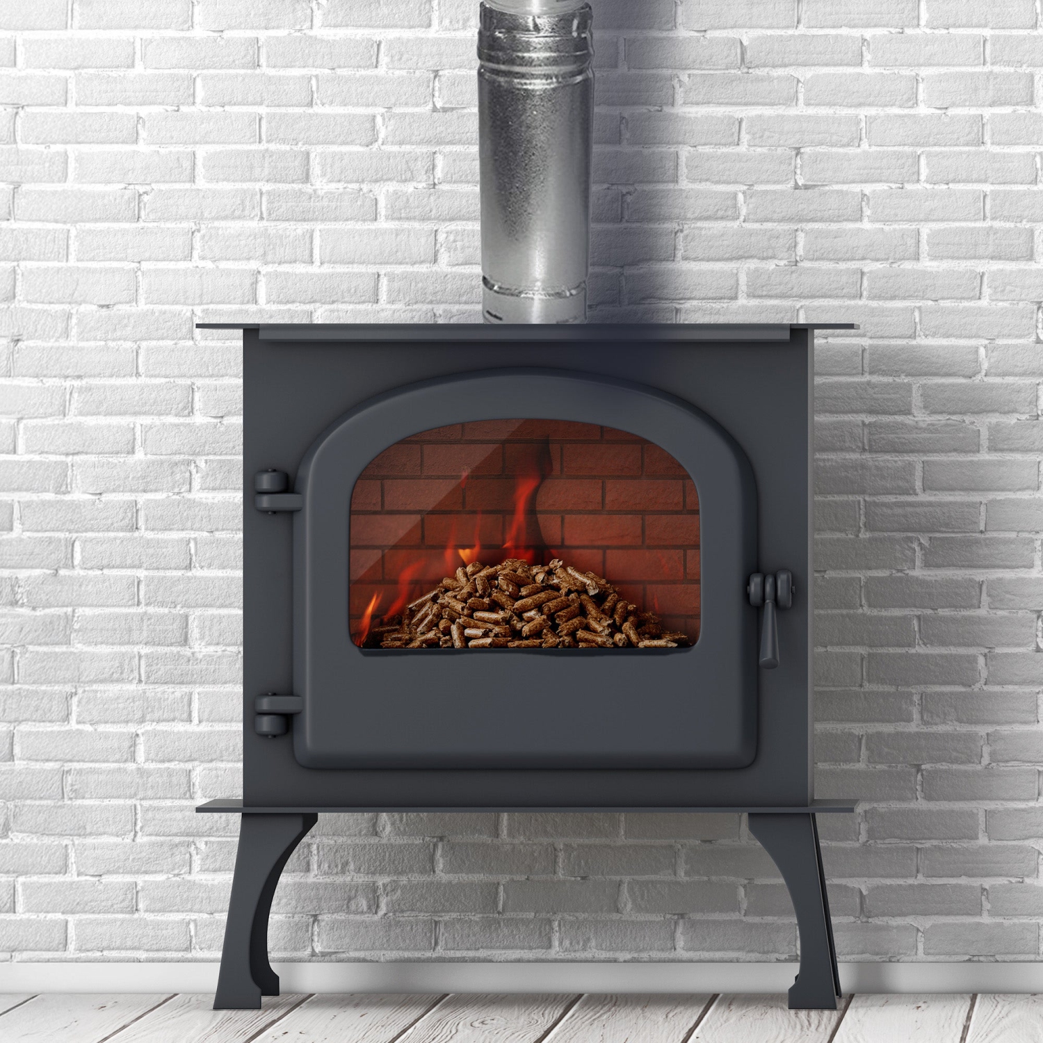 Tuyau de poêle droit en acier à double paroi de 36 po de long et de 3 po de diamètre DuraVent PelletVent