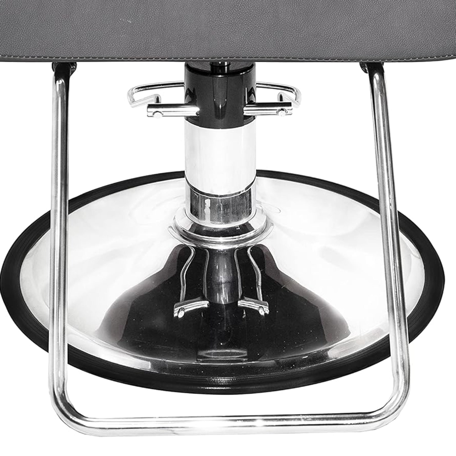 Chaise de style professionnel Chrome Brooklyn avec coussins en mousse haute densité, gris