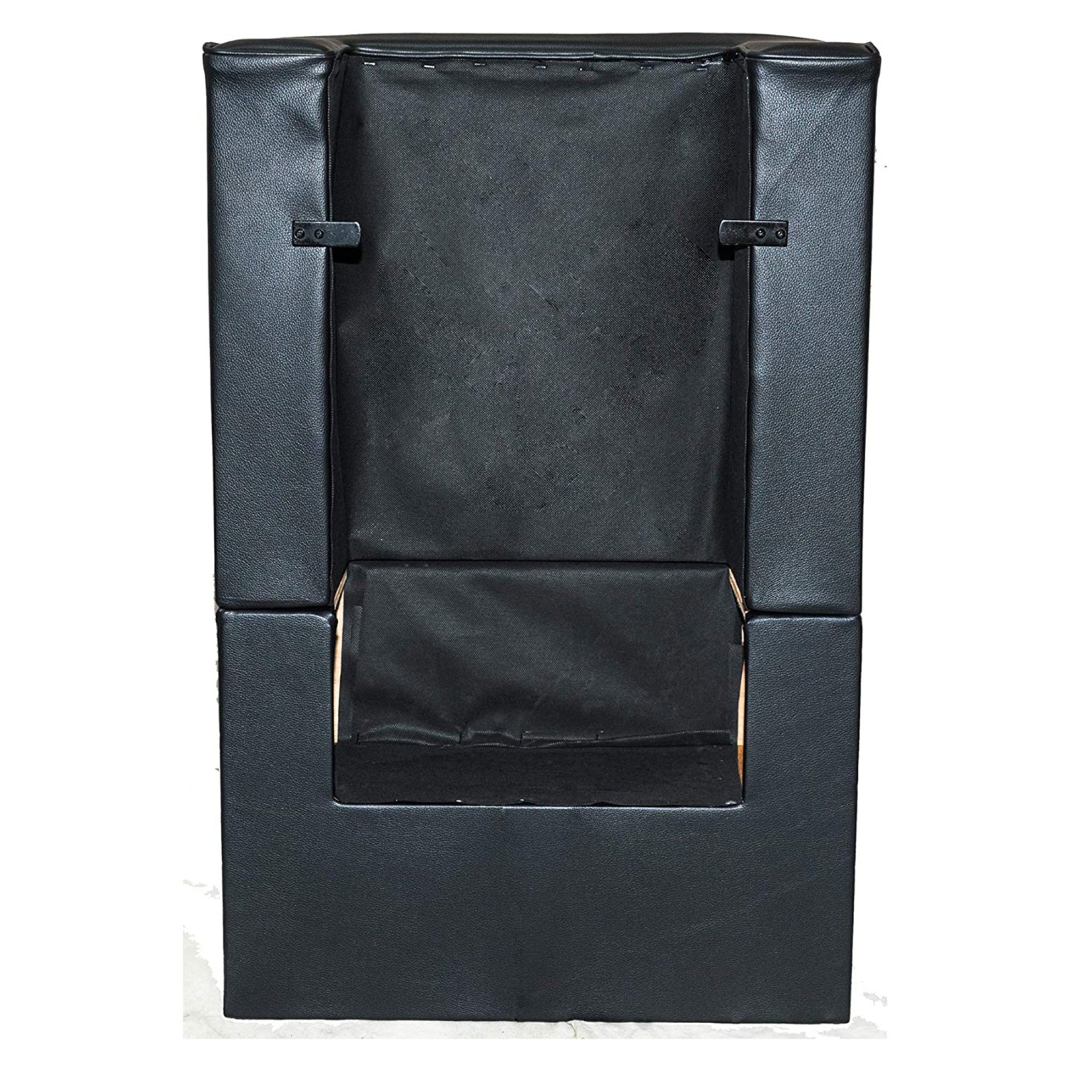 PureSana – Chaise sèche-cheveux à plateforme professionnelle en vinyle Anastasia, chrome, noir