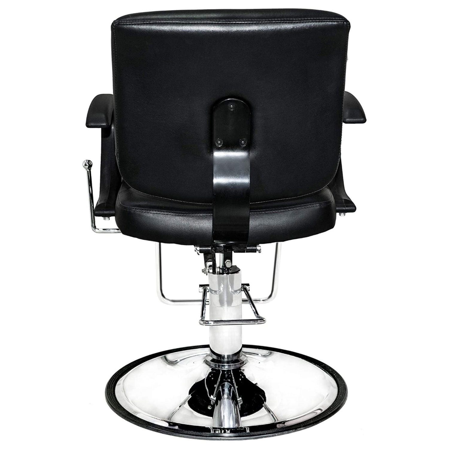 Puregana – Chaise de salon professionnel tout usage Kyler 360 degrés, chrome, noir