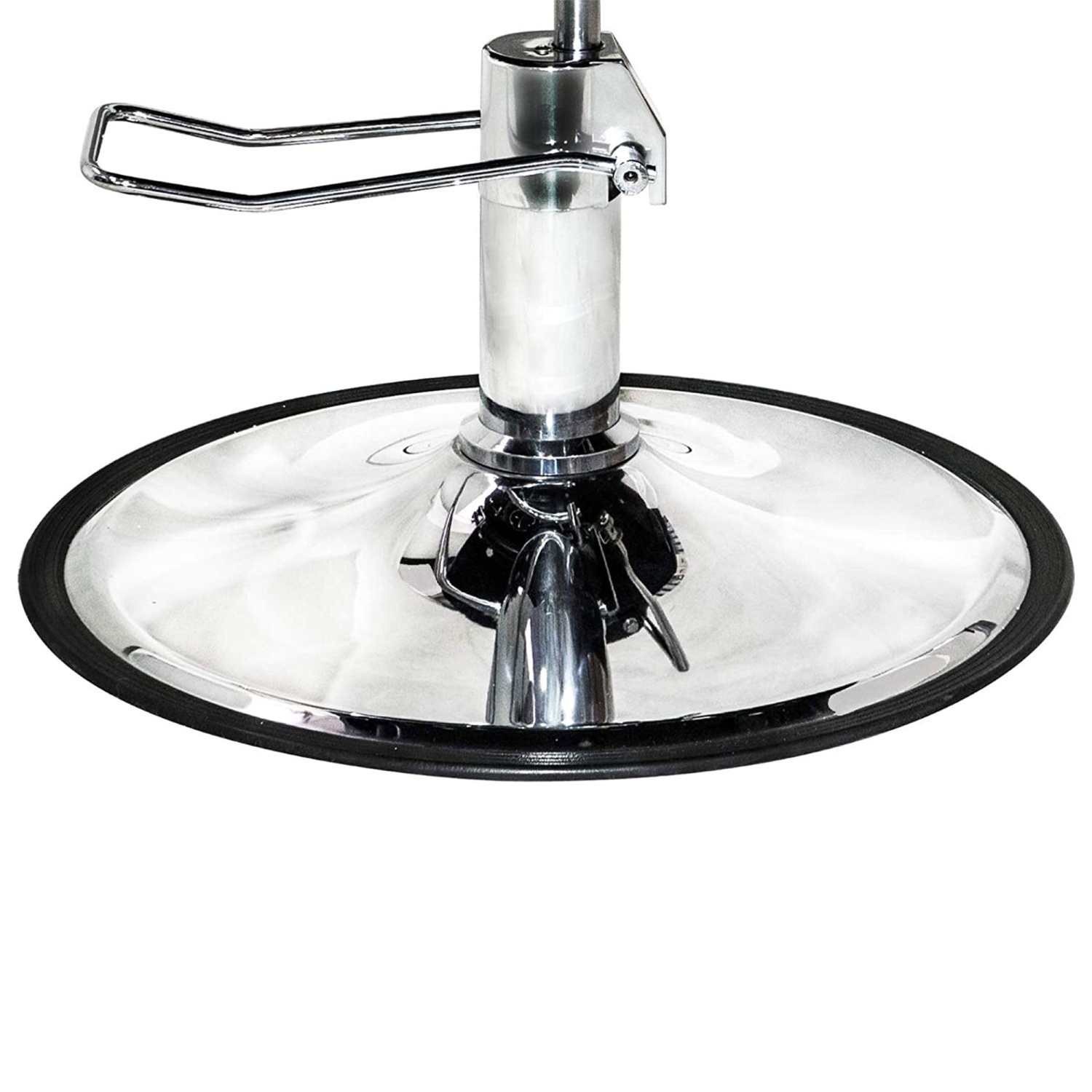 Puregana – Chaise de salon professionnel tout usage Kyler 360 degrés, chrome, noir