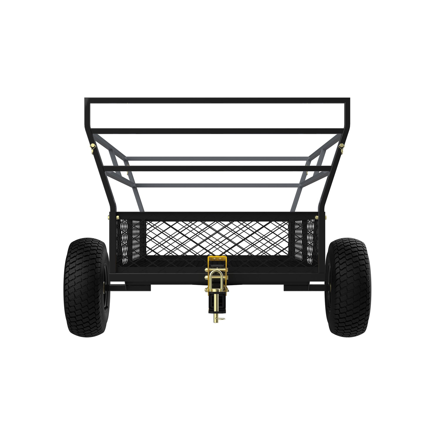 Chariot de jardin en acier Gorilla 1400&nbsp;lb pour VTT avec côtés amovibles et hayon 3-en-1