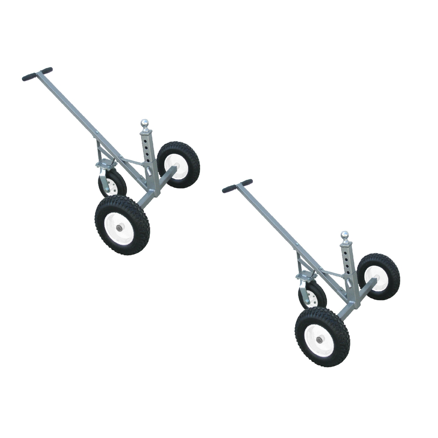Tow Tuff Adjustable Solid Steel 800 lb Capacity Trailer Dolly w/ Caster