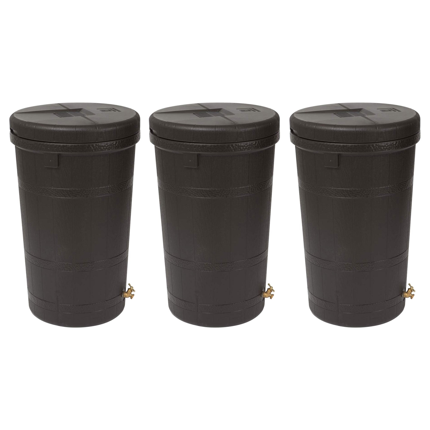 Good Ideas Aspen 50 Gal Rain Barrel Rain Collector Saver w/Brass Spigot