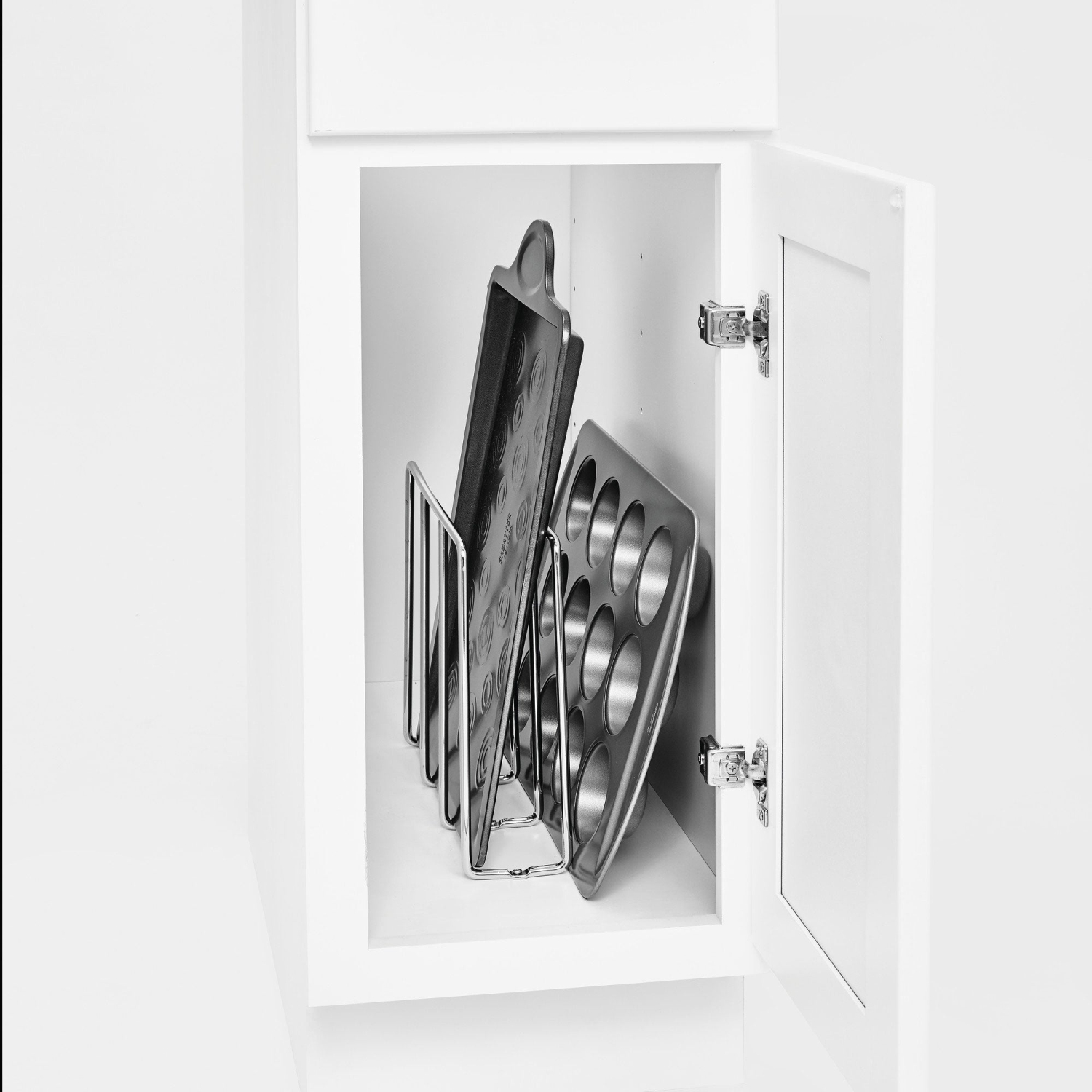 Rev-A-Shelf 596-10CR-52 Chrome U-Shaped Bakeware Cabinet Organizer