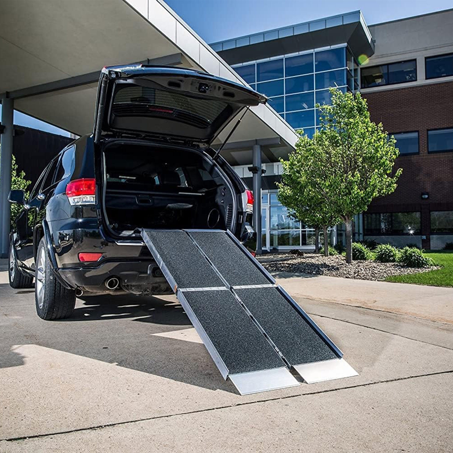 EZ-ACCESS SUITCASE 6 Foot TRIFOLD Portable Ramp with Surface That Resists Slips