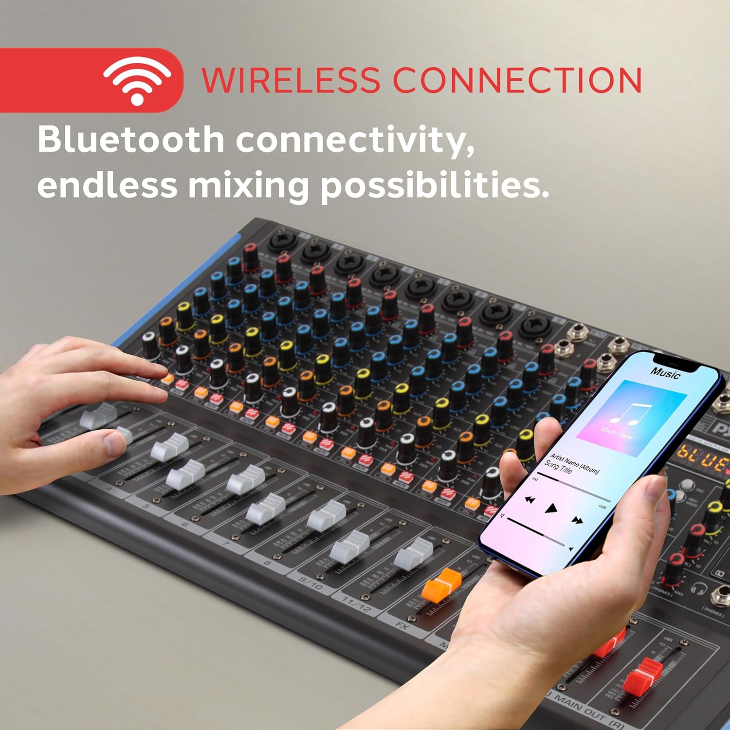 Console de mixage audio studio Bluetooth PMXU128BT 12 canaux de Pyle